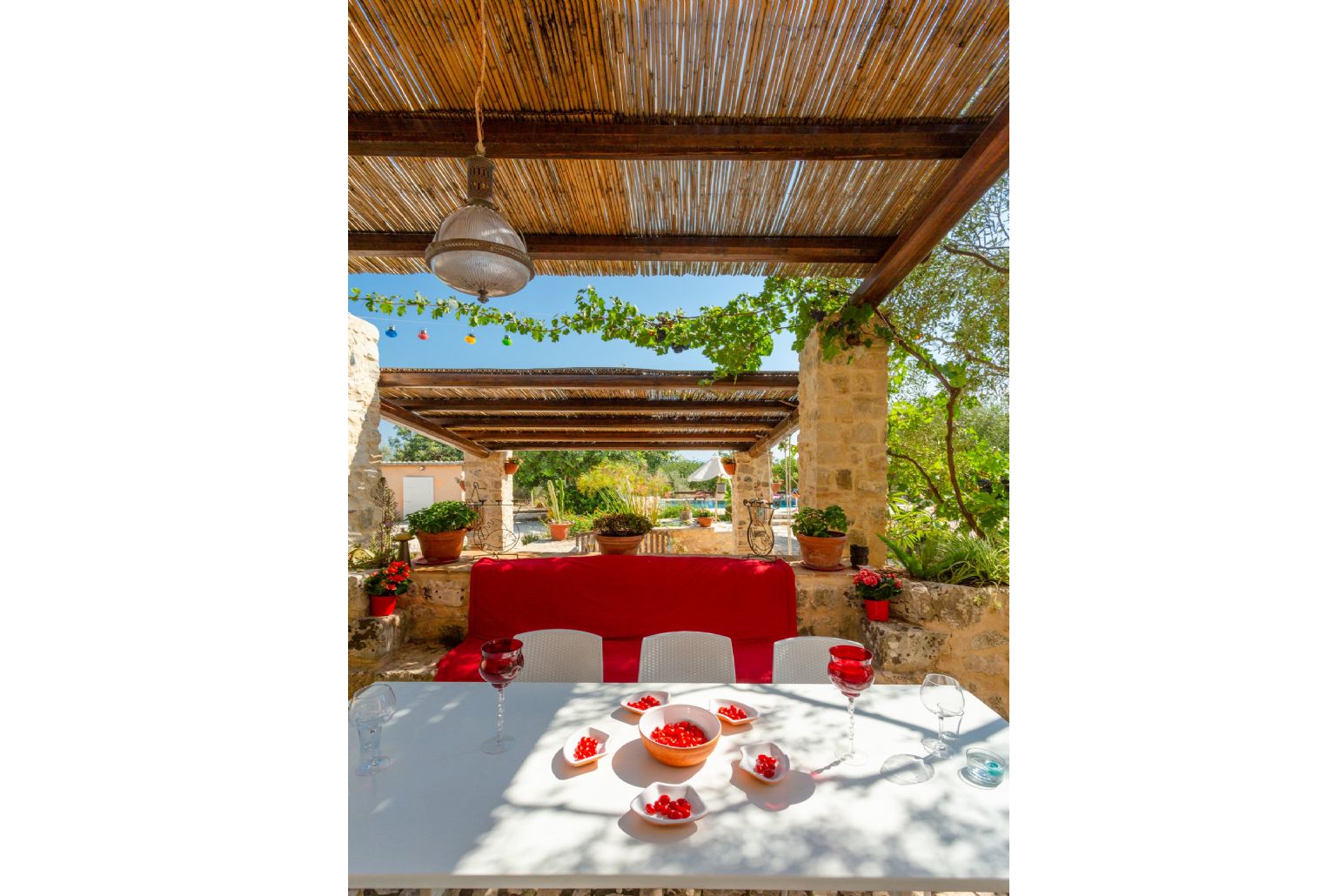Sheltered terrace area