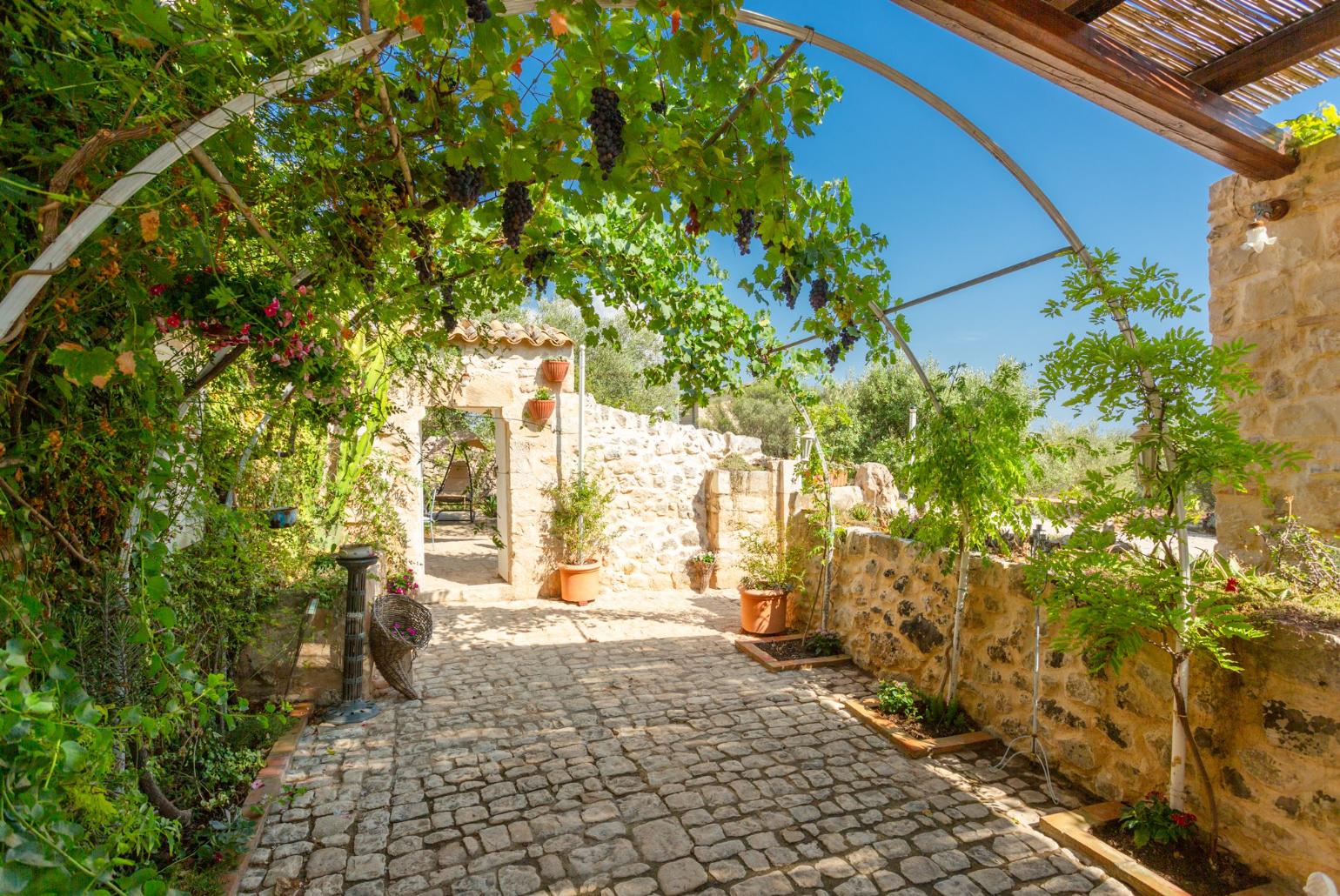 Sheltered terrace area