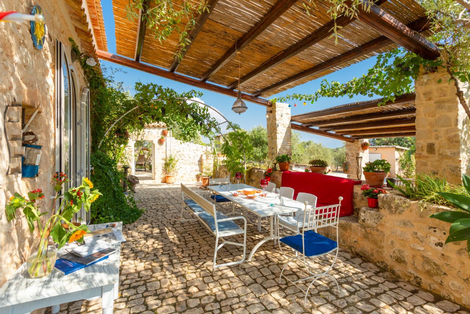 Sheltered terrace area