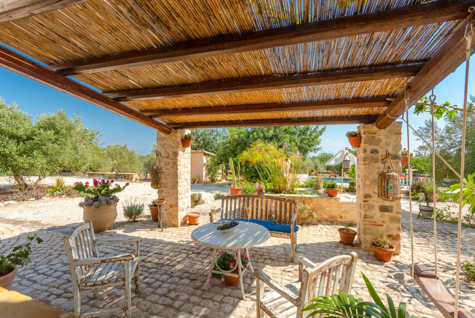 Sheltered terrace area