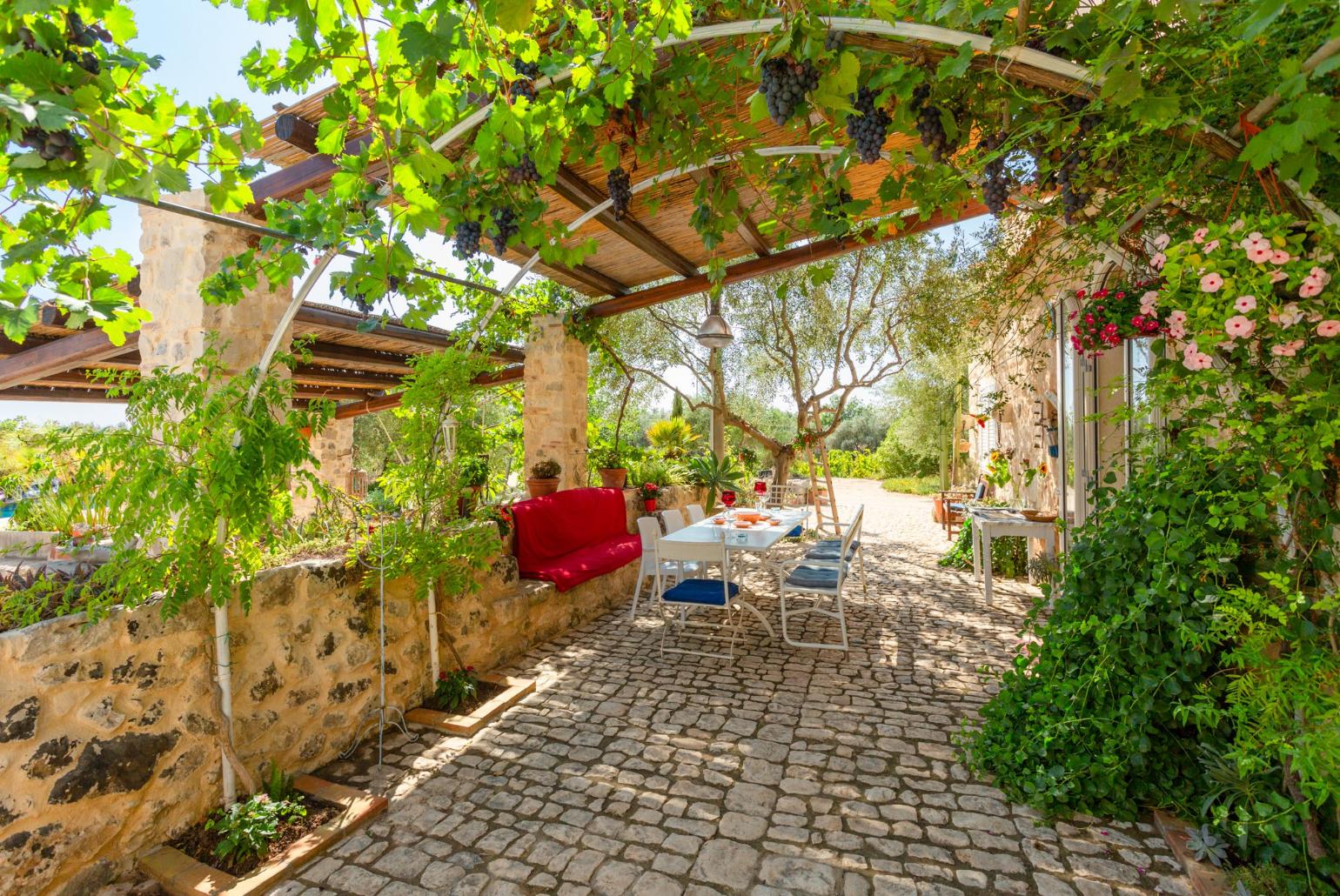 Sheltered terrace area