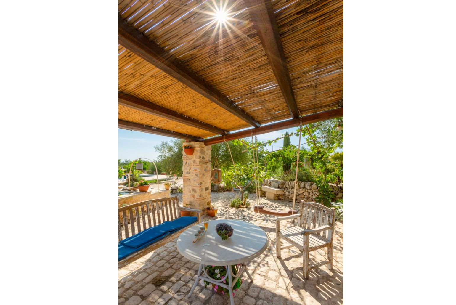 Sheltered terrace area