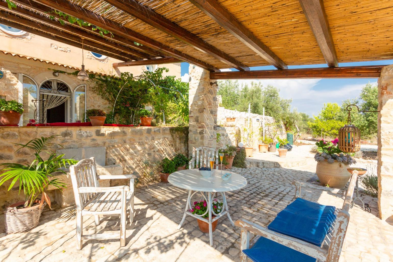 Sheltered terrace area