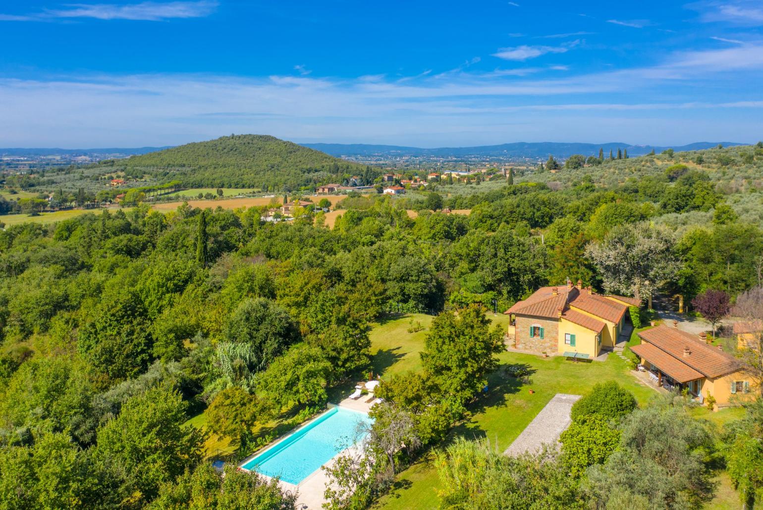 Aerial view of Villa Casale Federica 