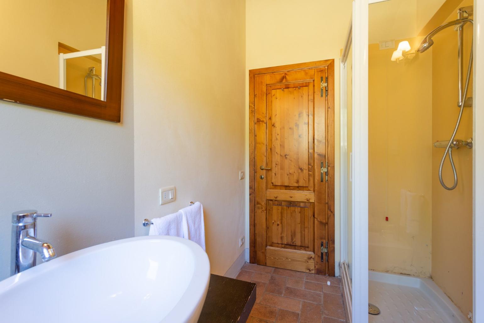 Family bathroom in annex with shower