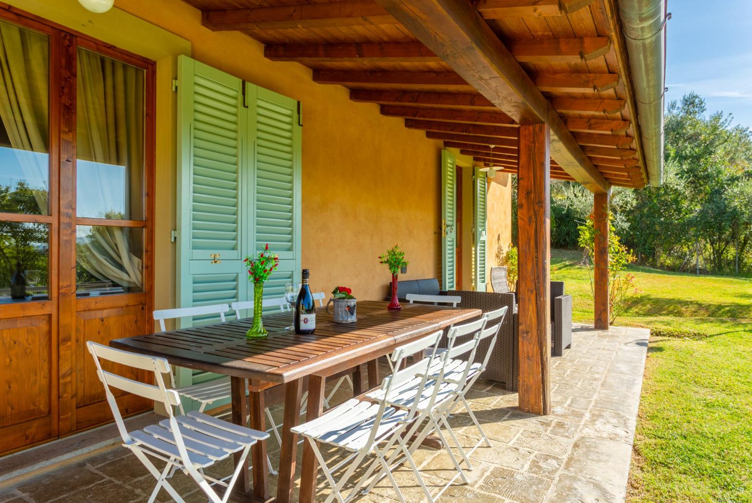 Sheltered terrace area outside annex