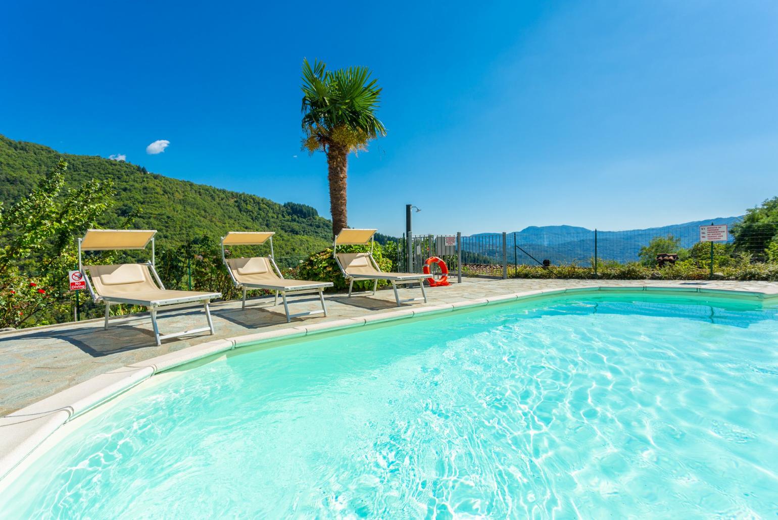 Private pool and terrace with stunning views