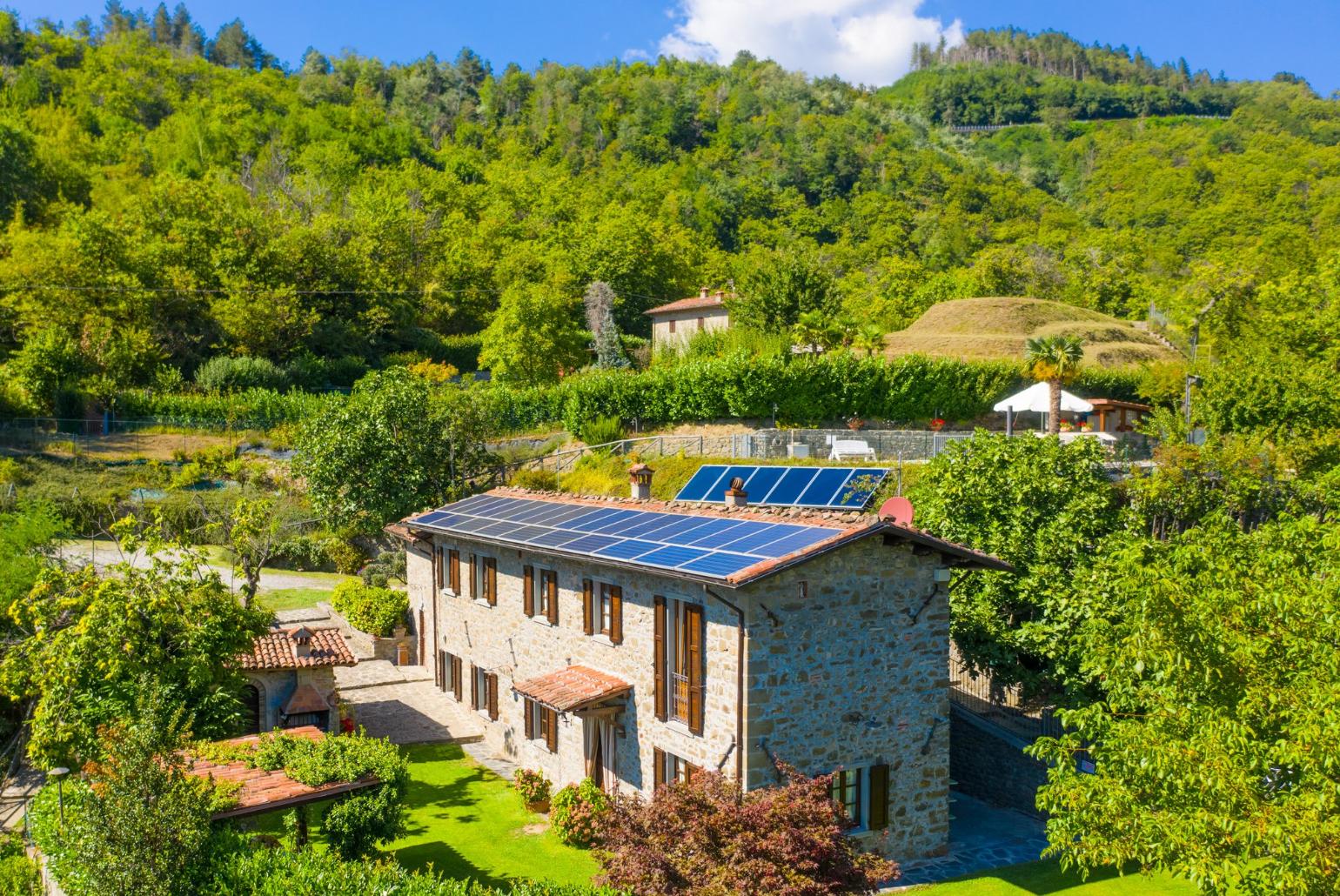 Aerial view of Villa Casale Le Selve