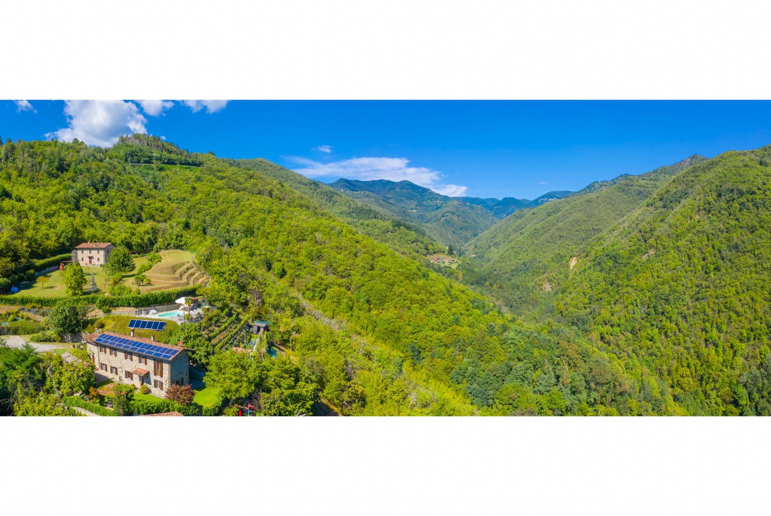 Aerial view of Villa Casale Le Selve