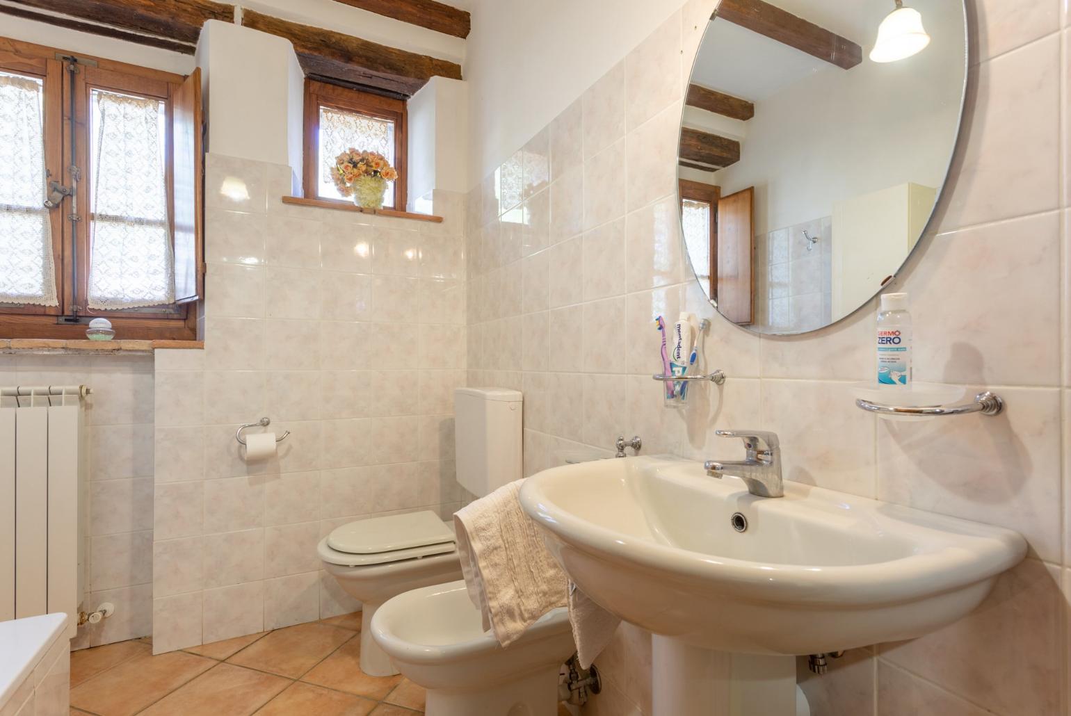 Family bathroom on ground floor with bath