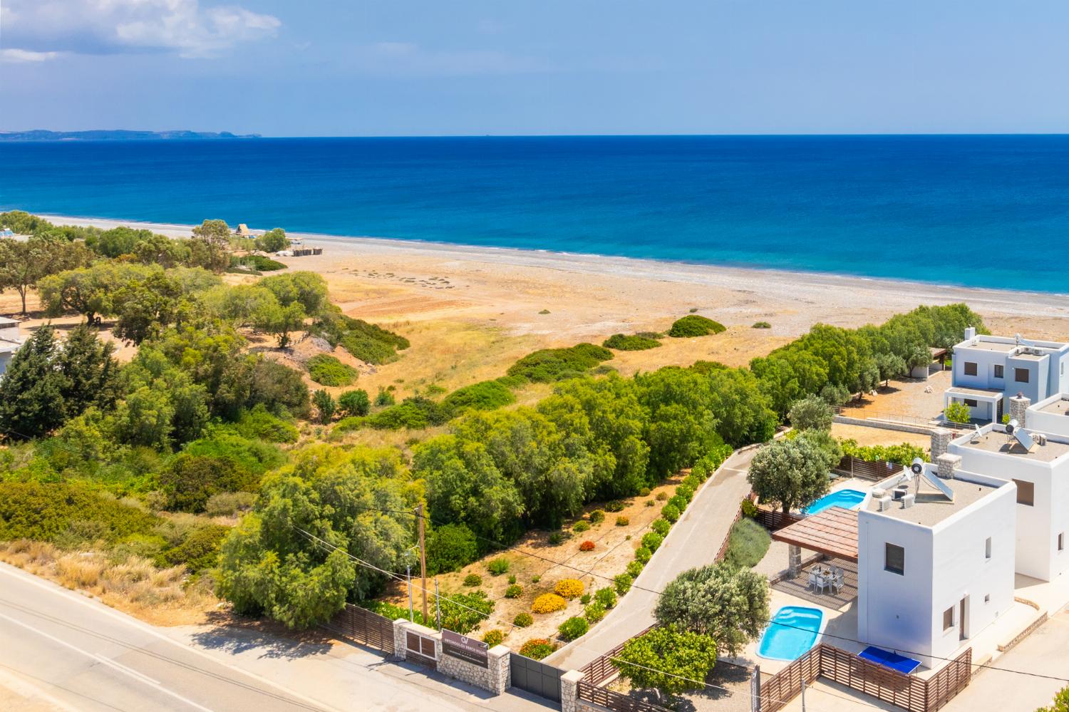 Aerial view of villa
