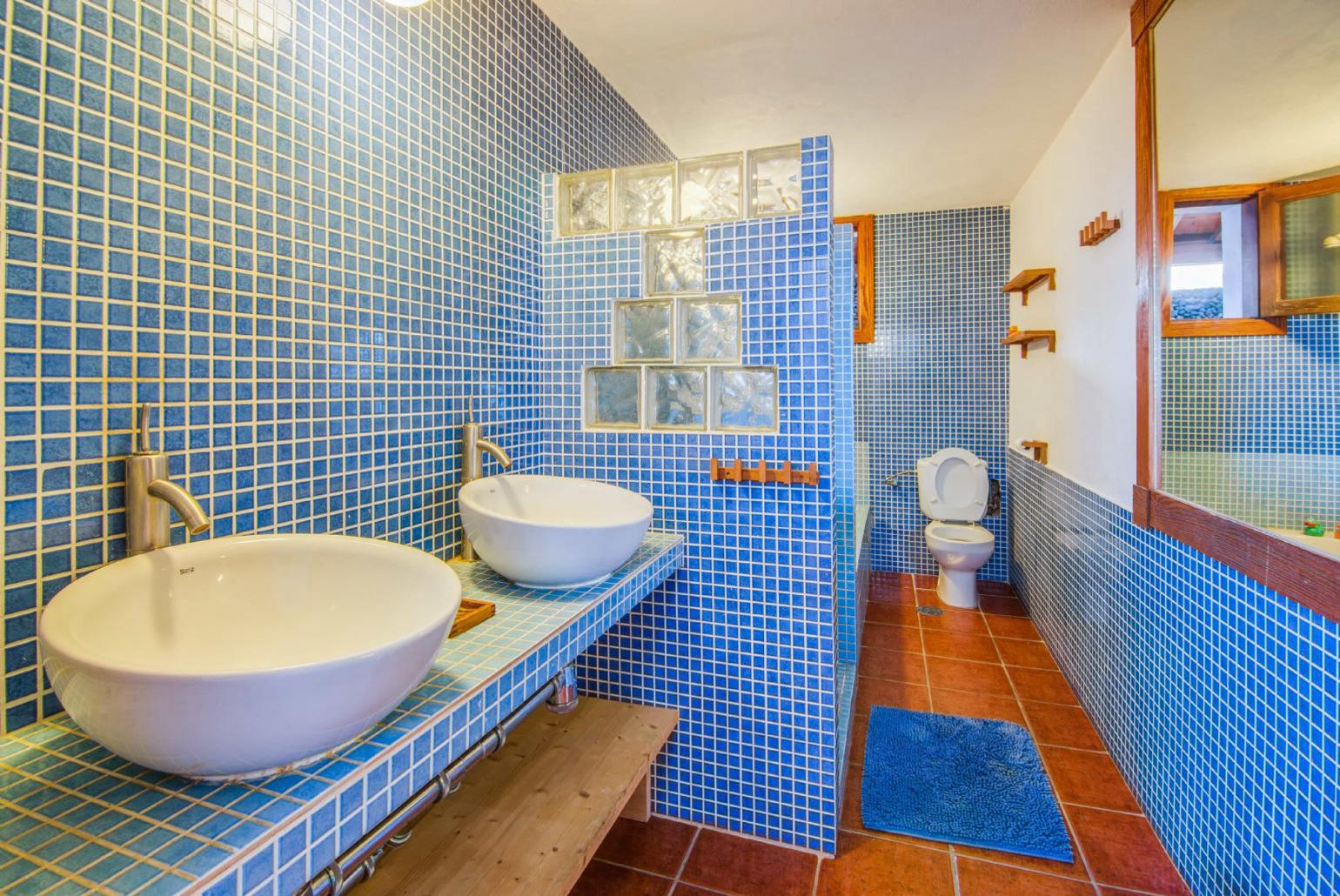 Family bathroom with bath and shower