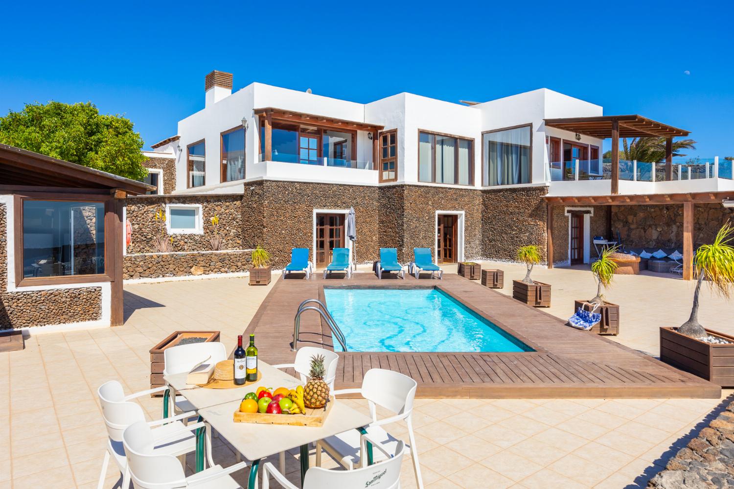 Beautiful villa with private pool, terrace, and garden with sea views