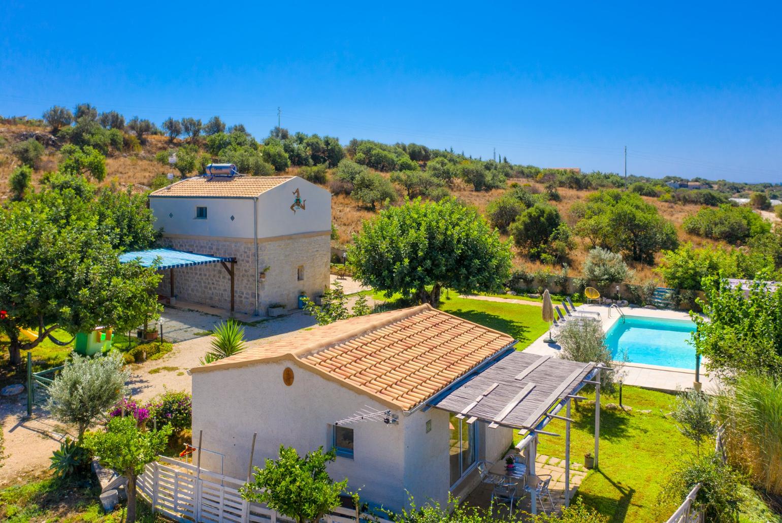 Aerial view of Villa La Mia Sicilia