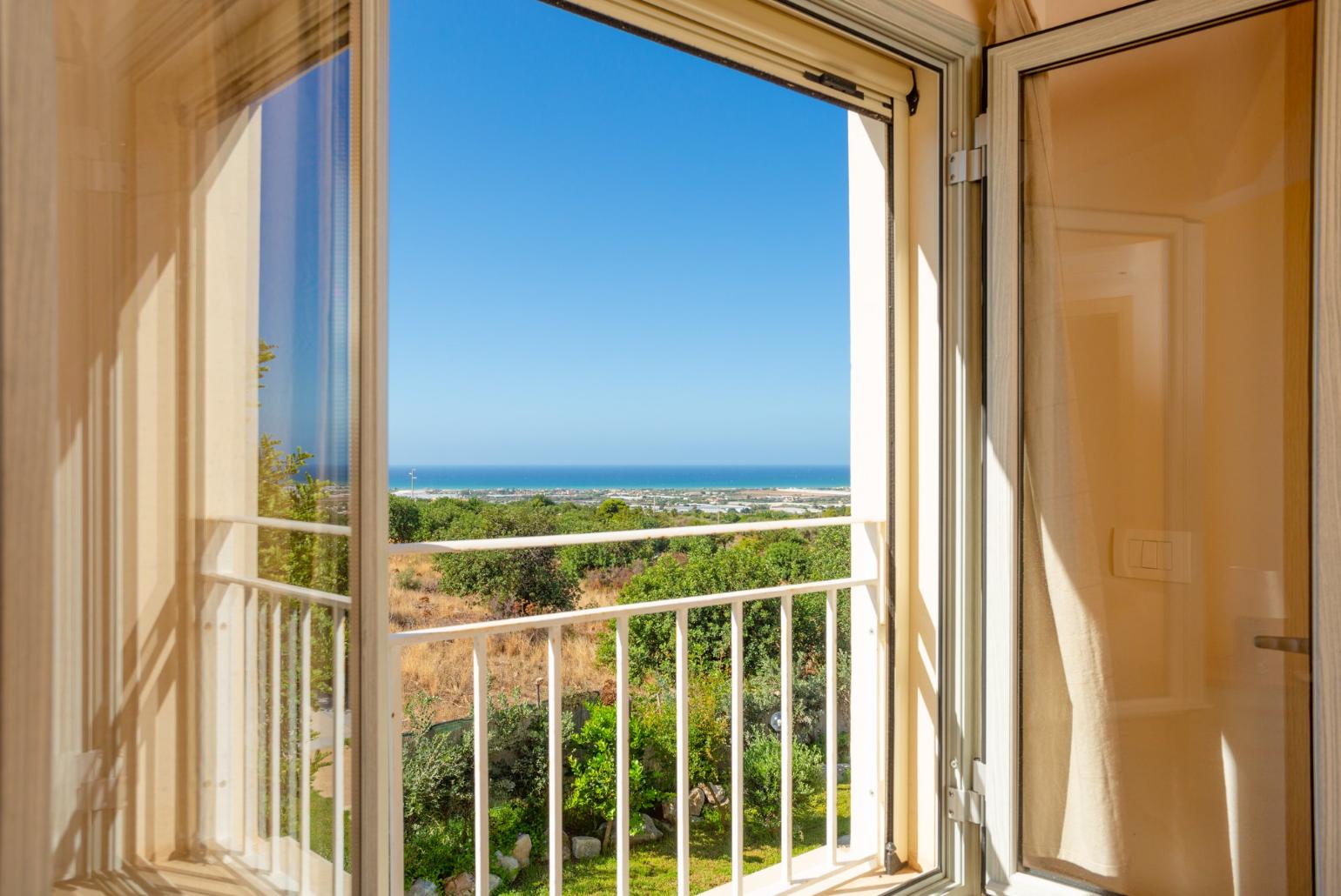 Sea views from bedroom window