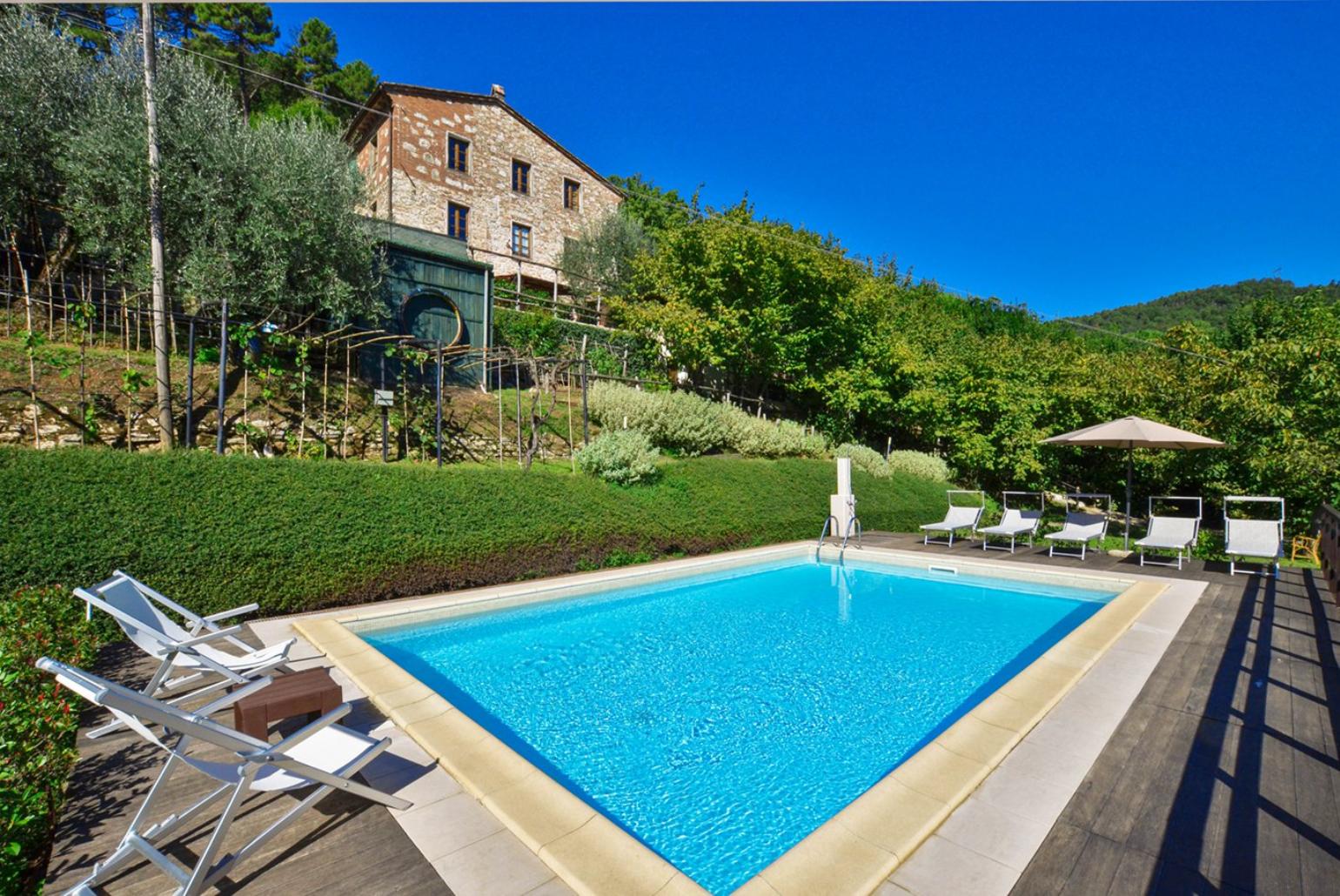 ,Beautiful villa with private pool, terrace, and garden