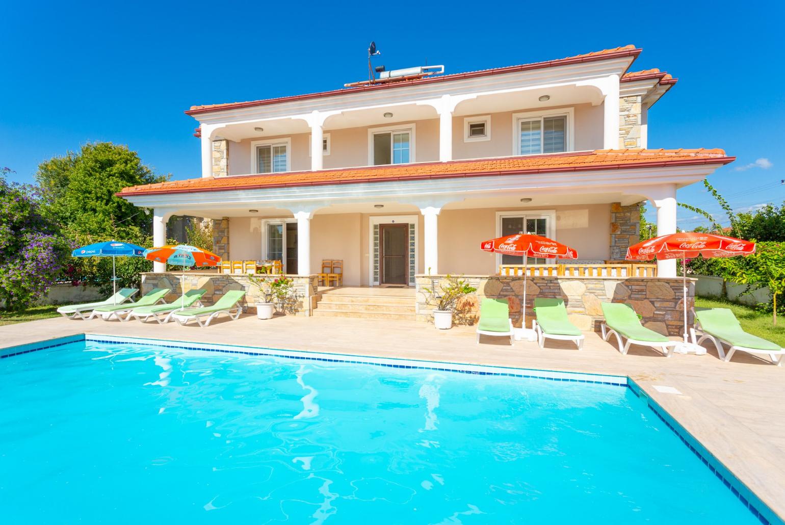 ,Beautiful villa with private pool, terrace, and garden