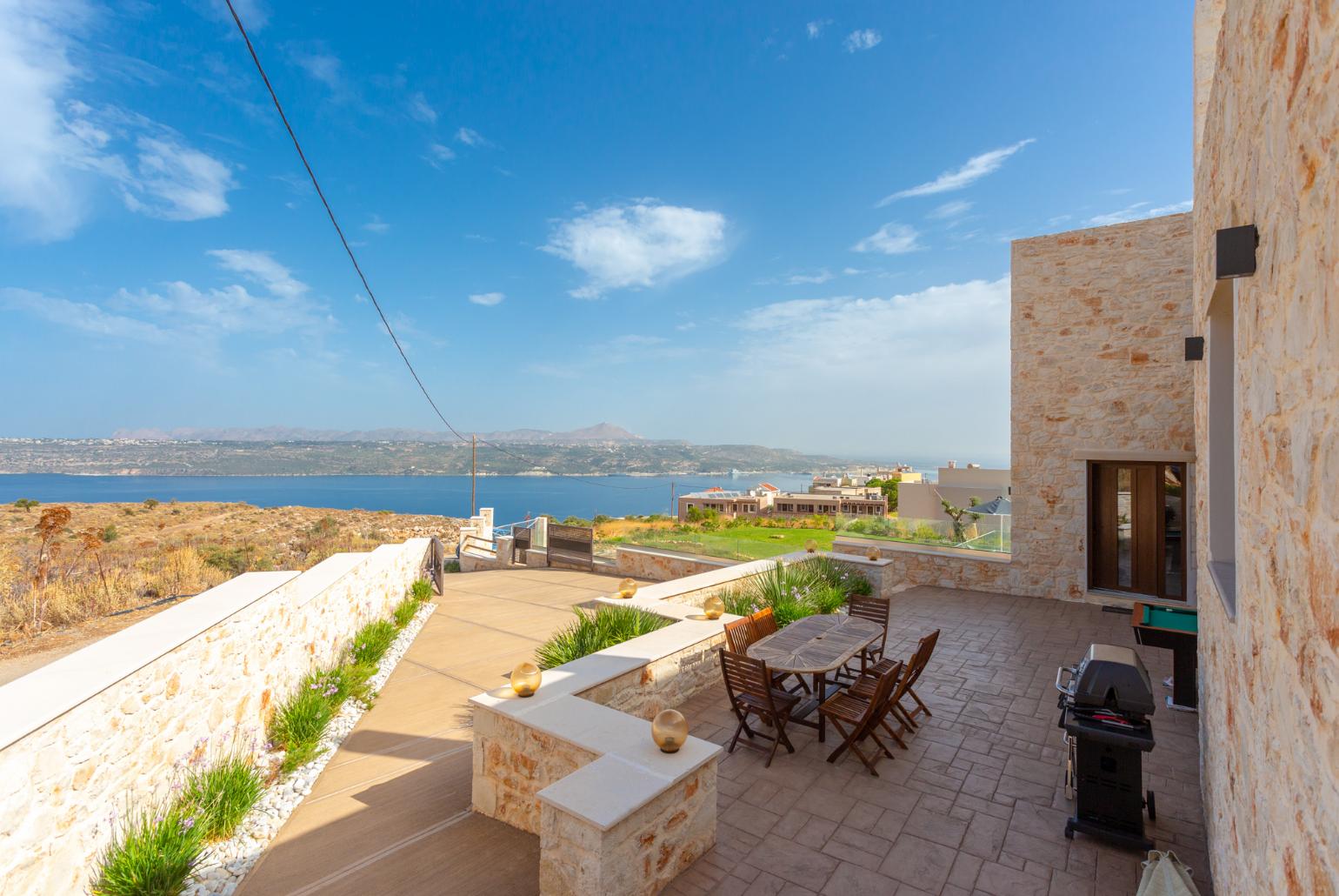 Terrace area with sea views