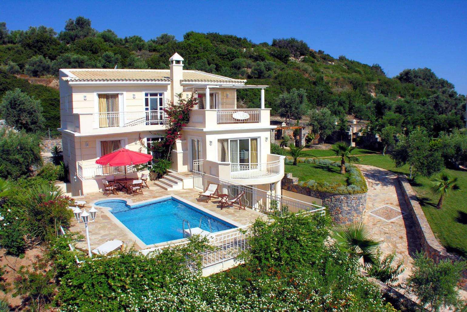 Beautiful villa with private pool, terrace, and lawn 