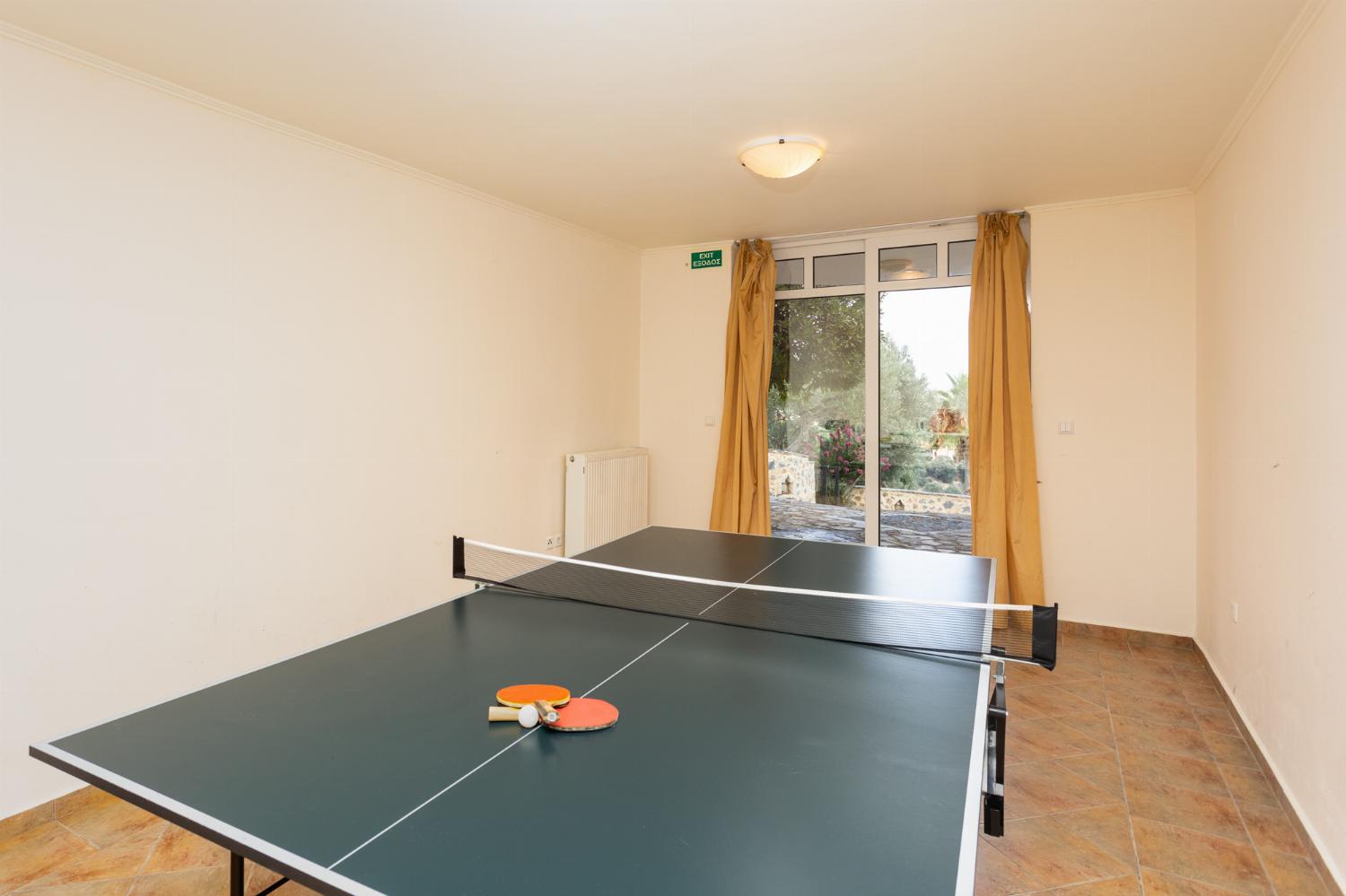 Games room with table tennis