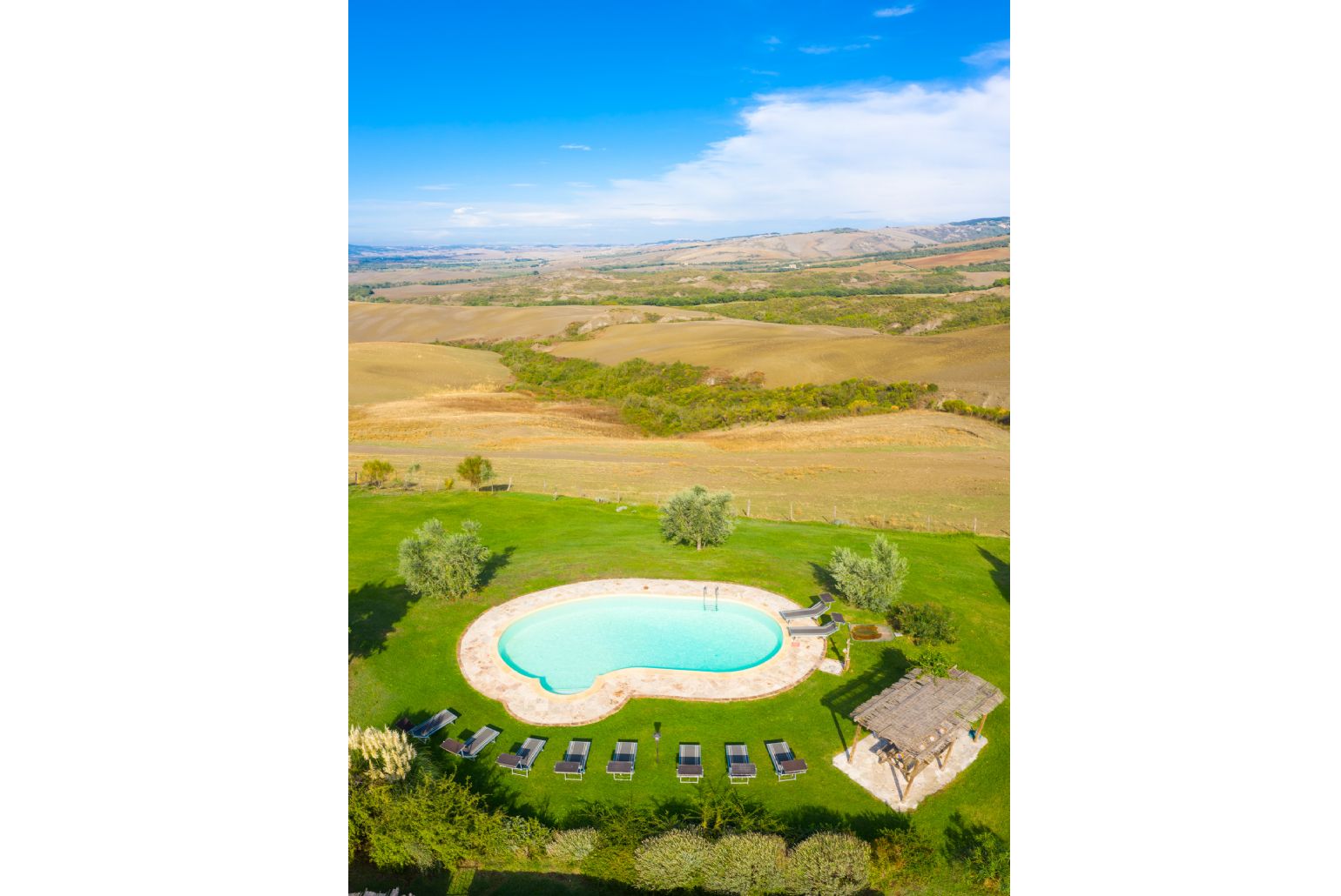 Aerial view of pool