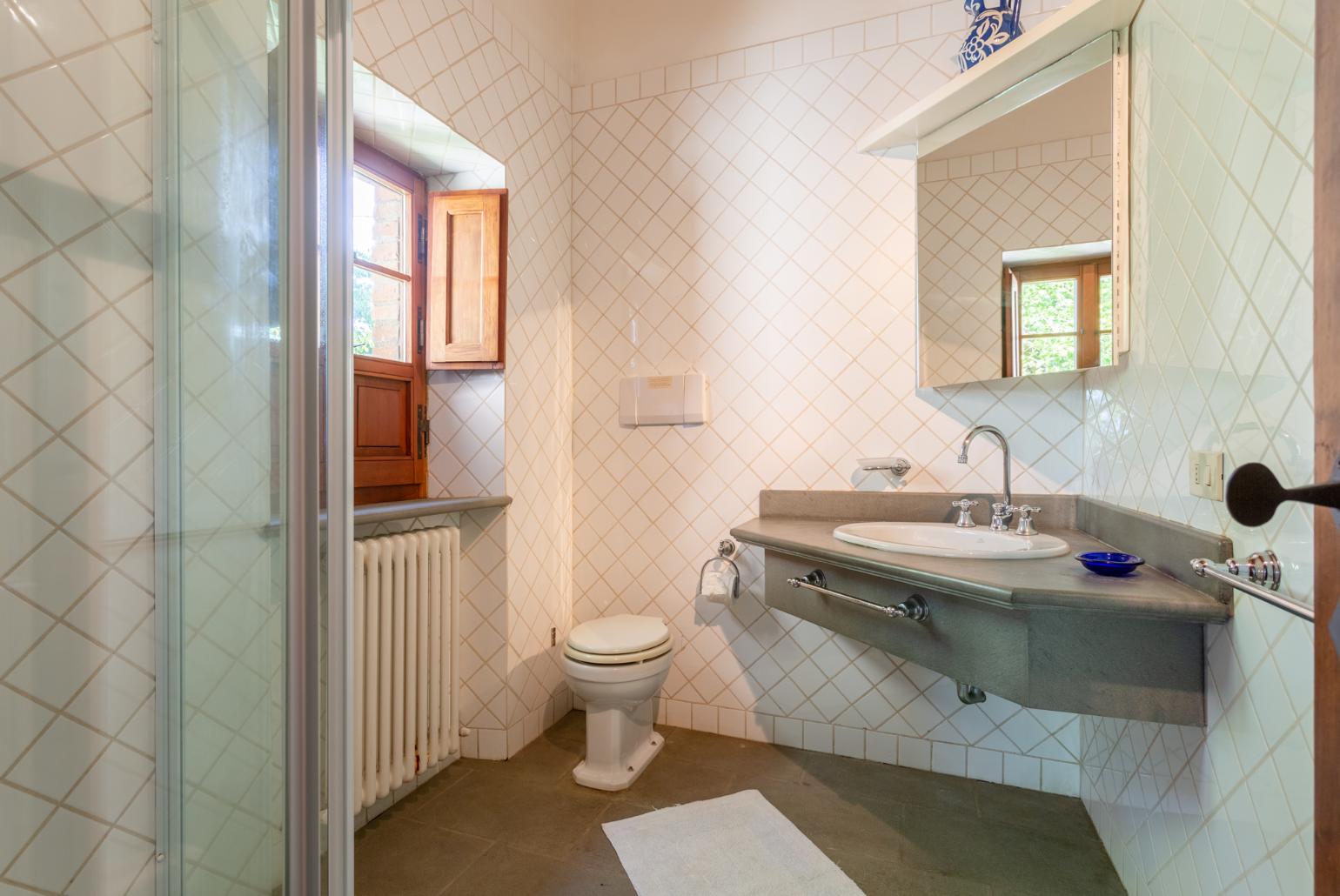 En suite bathroom in annex with shower