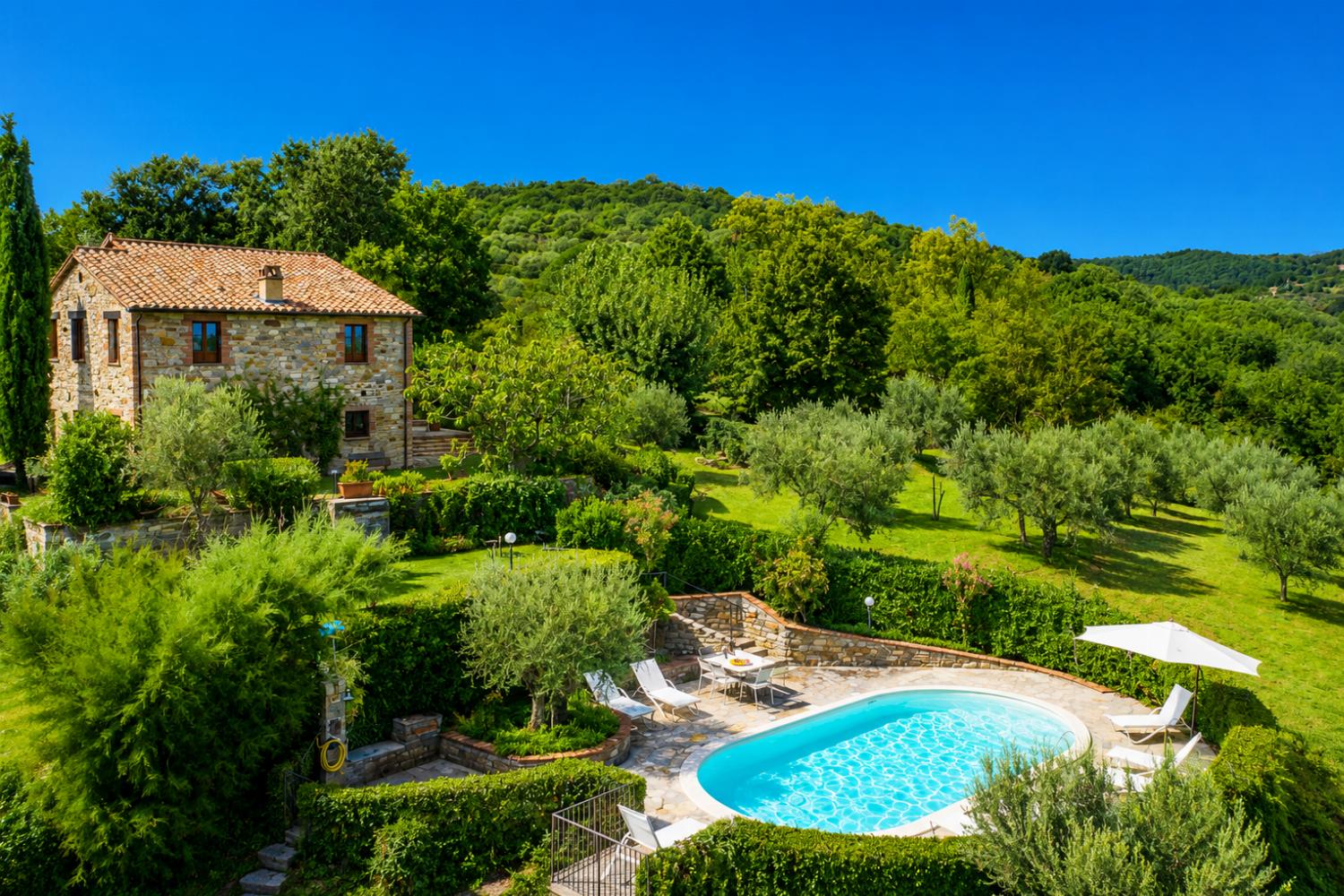 Aerial view of Villa Caporlese