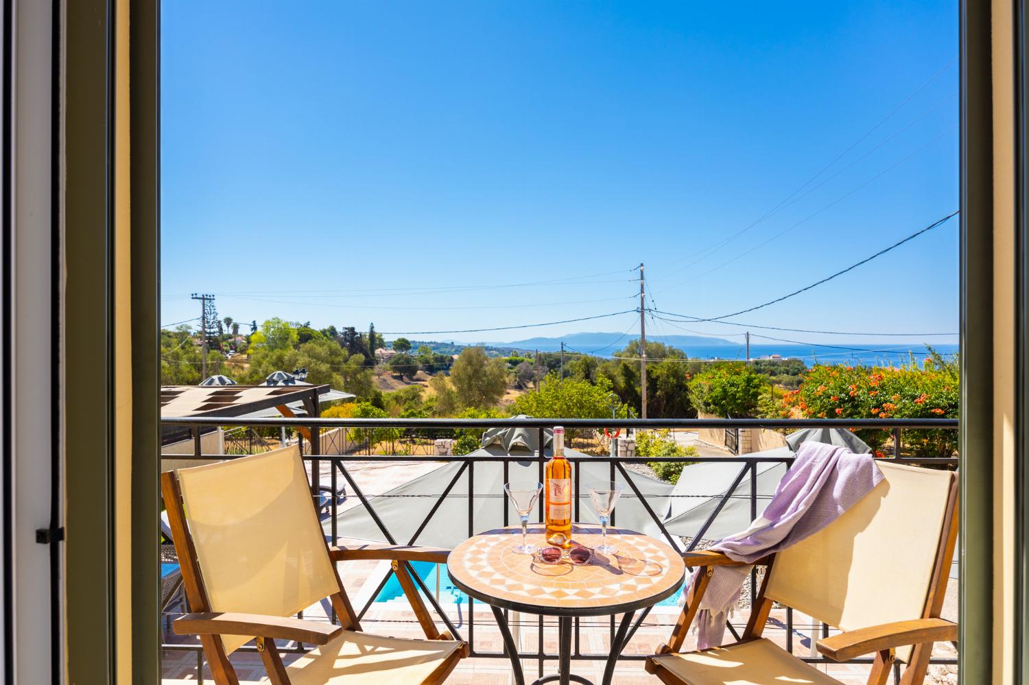Balcony with sea views