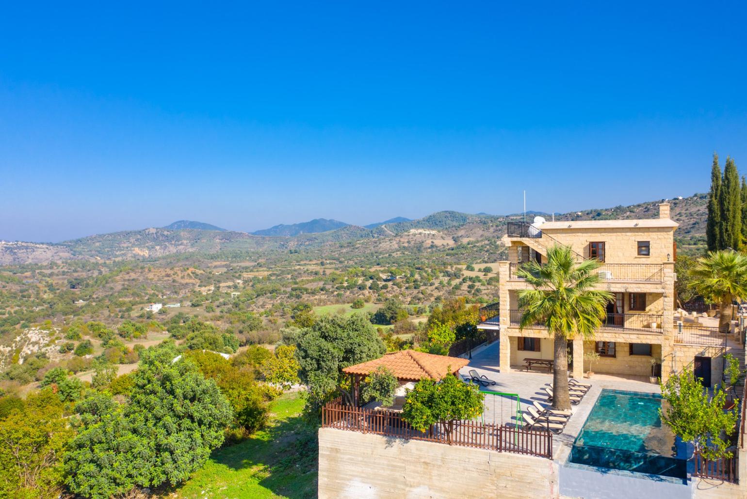 Aerial view of Villa Alexandros Palace