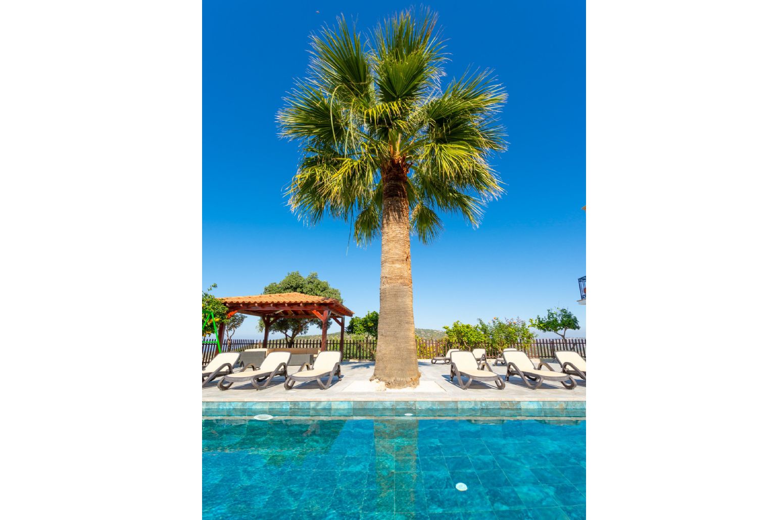 Private pool and terrace with panoramic views