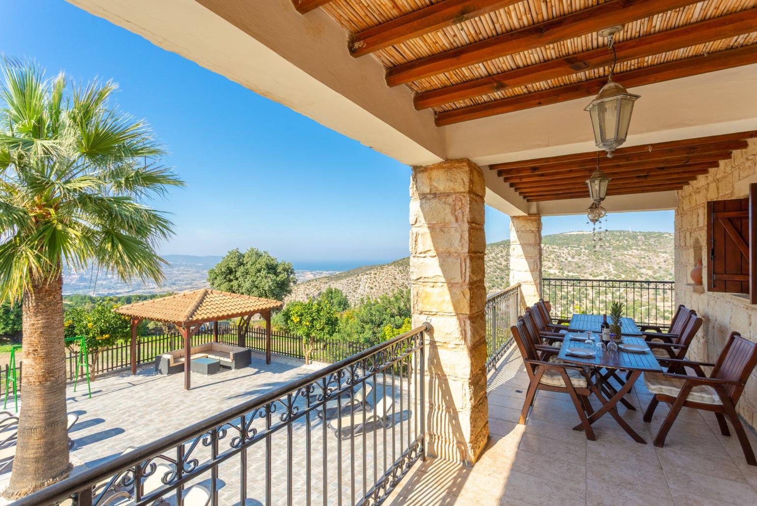 Balcony with panoramic views