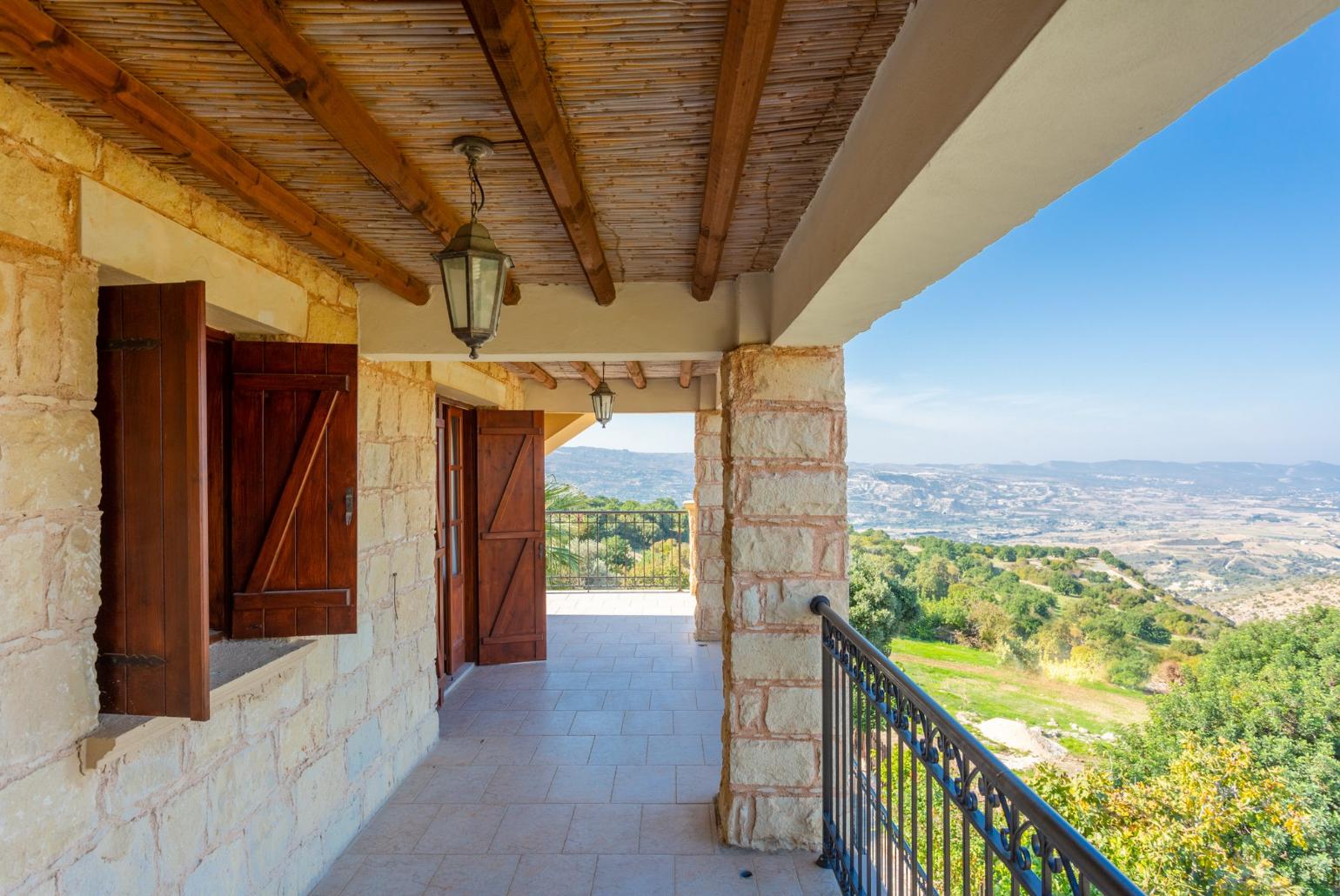 Balcony with panoramic views