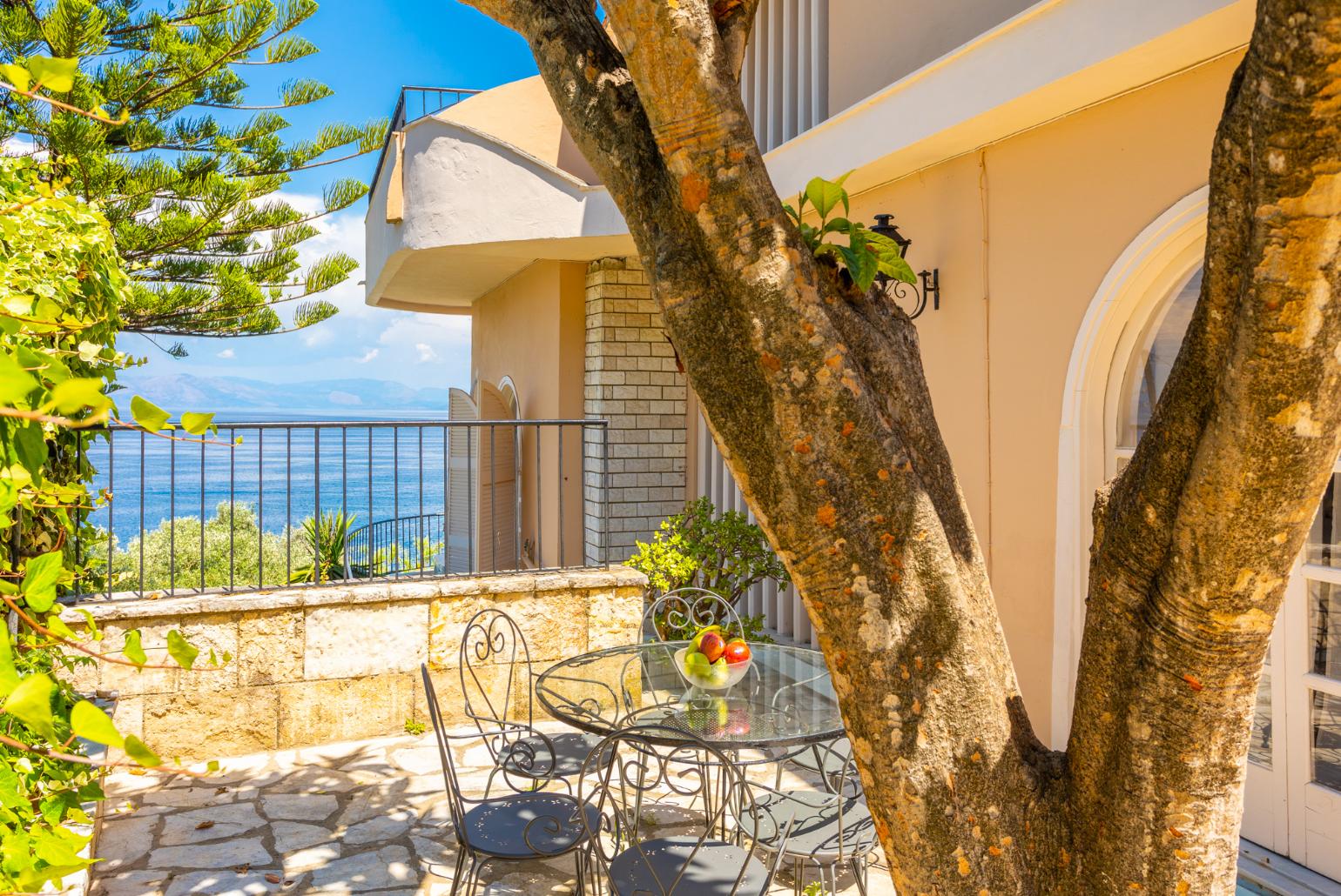 Terrace area with sea views