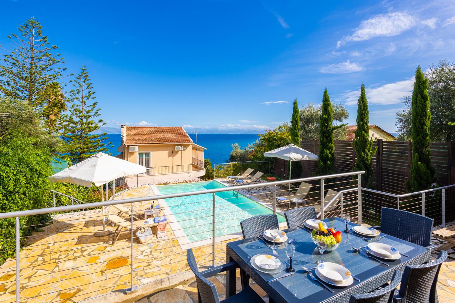 Terrace area with sea views