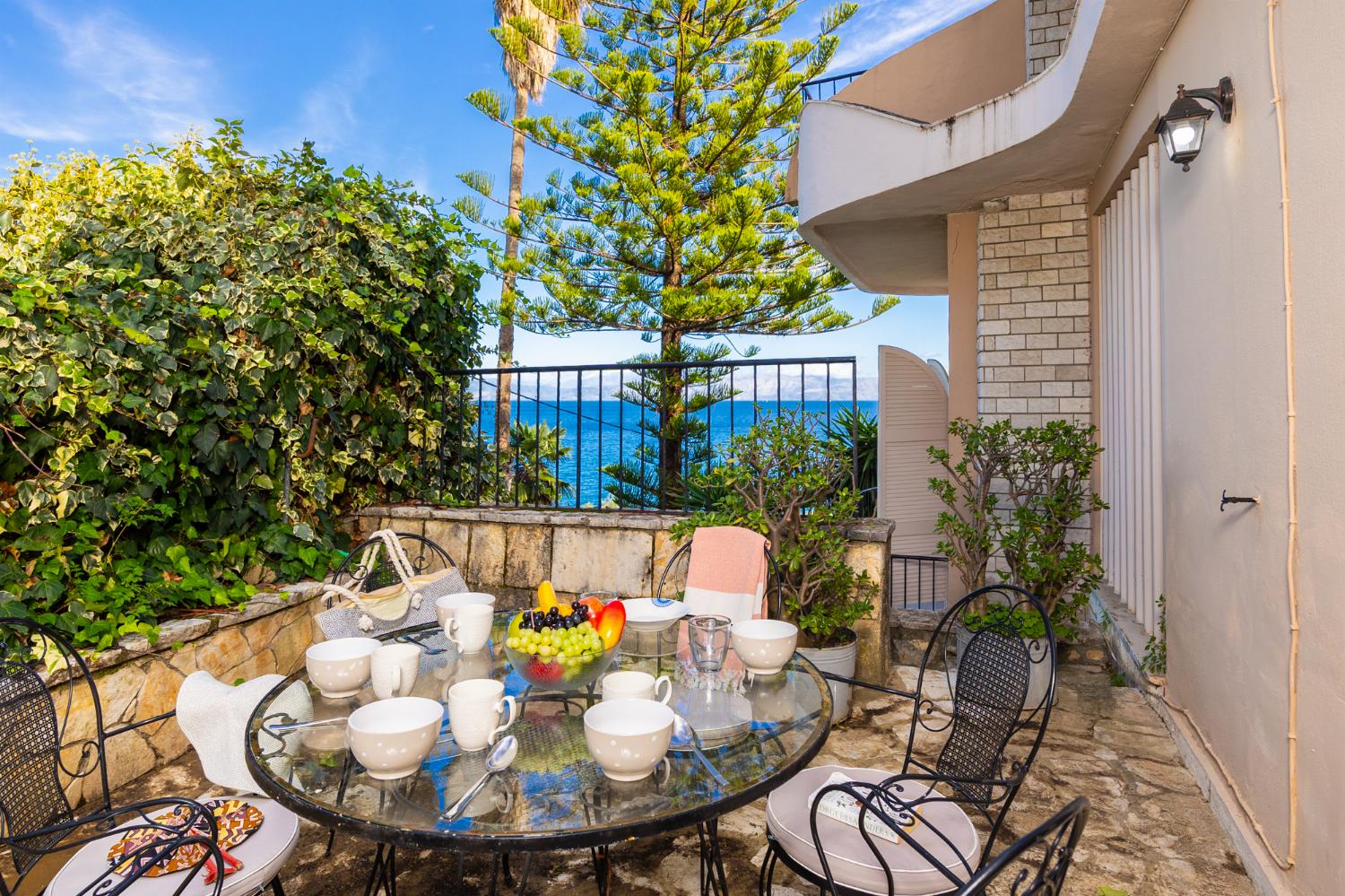 Terrace area with sea views