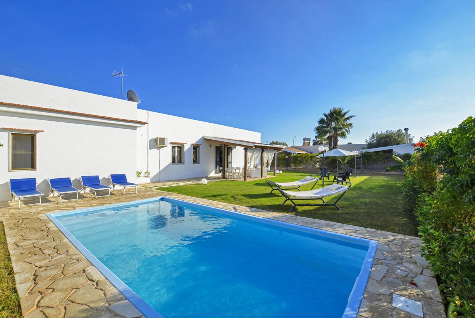 ,Beautiful villa with private pool, terrace, and garden