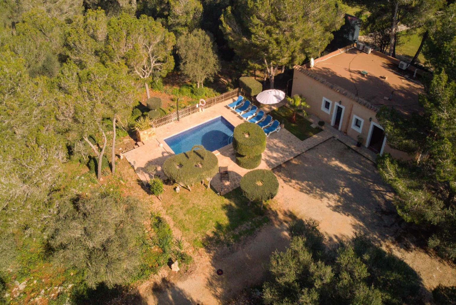 Aerial view of Villa Naveta