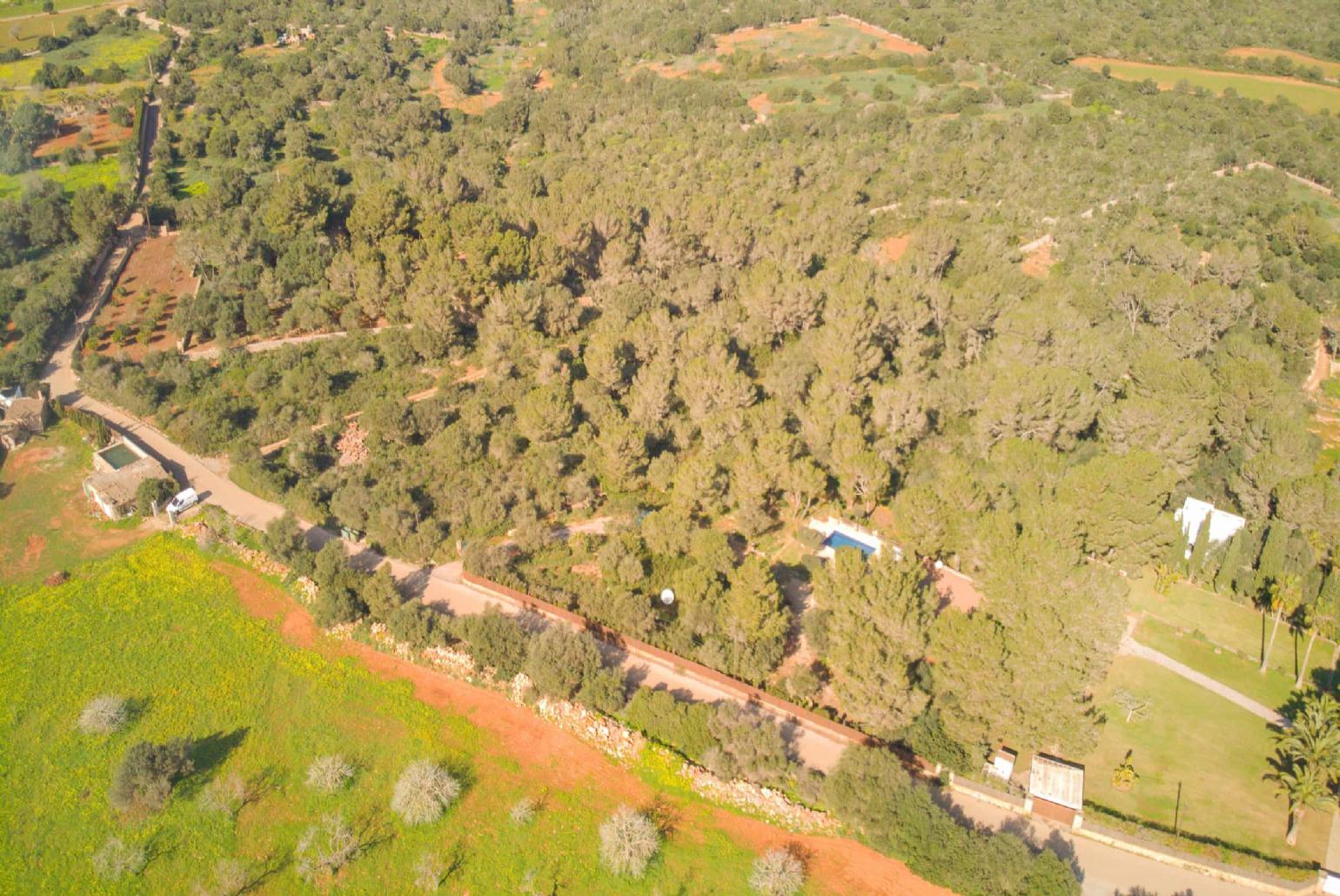 Aerial view of Villa Naveta