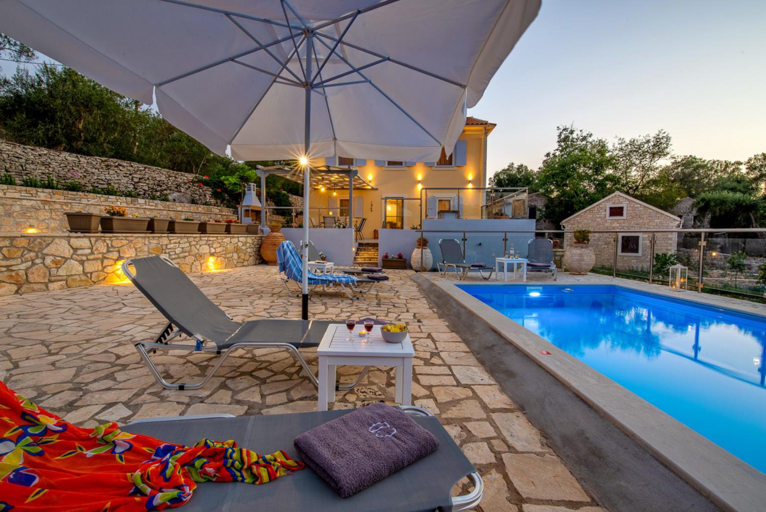 Private pool with outdoor area