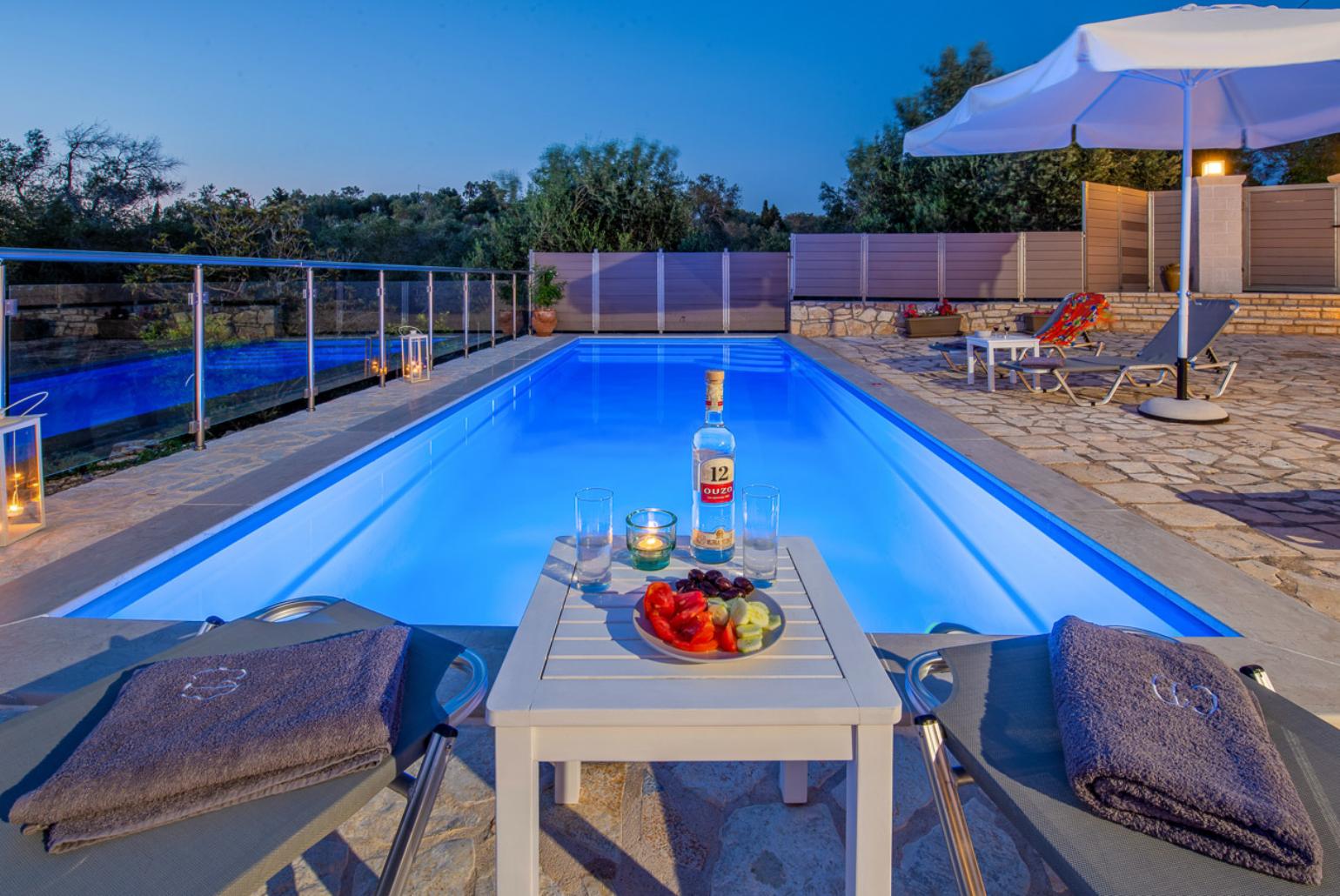 Private pool with outdoor area