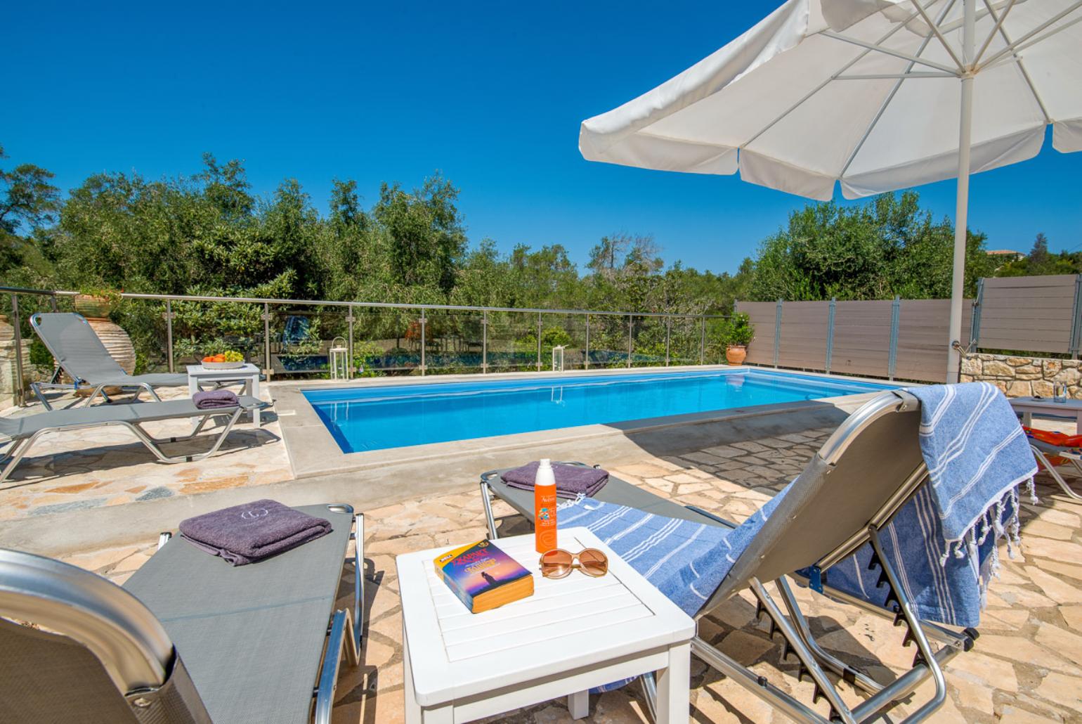 Private pool with outdoor area  