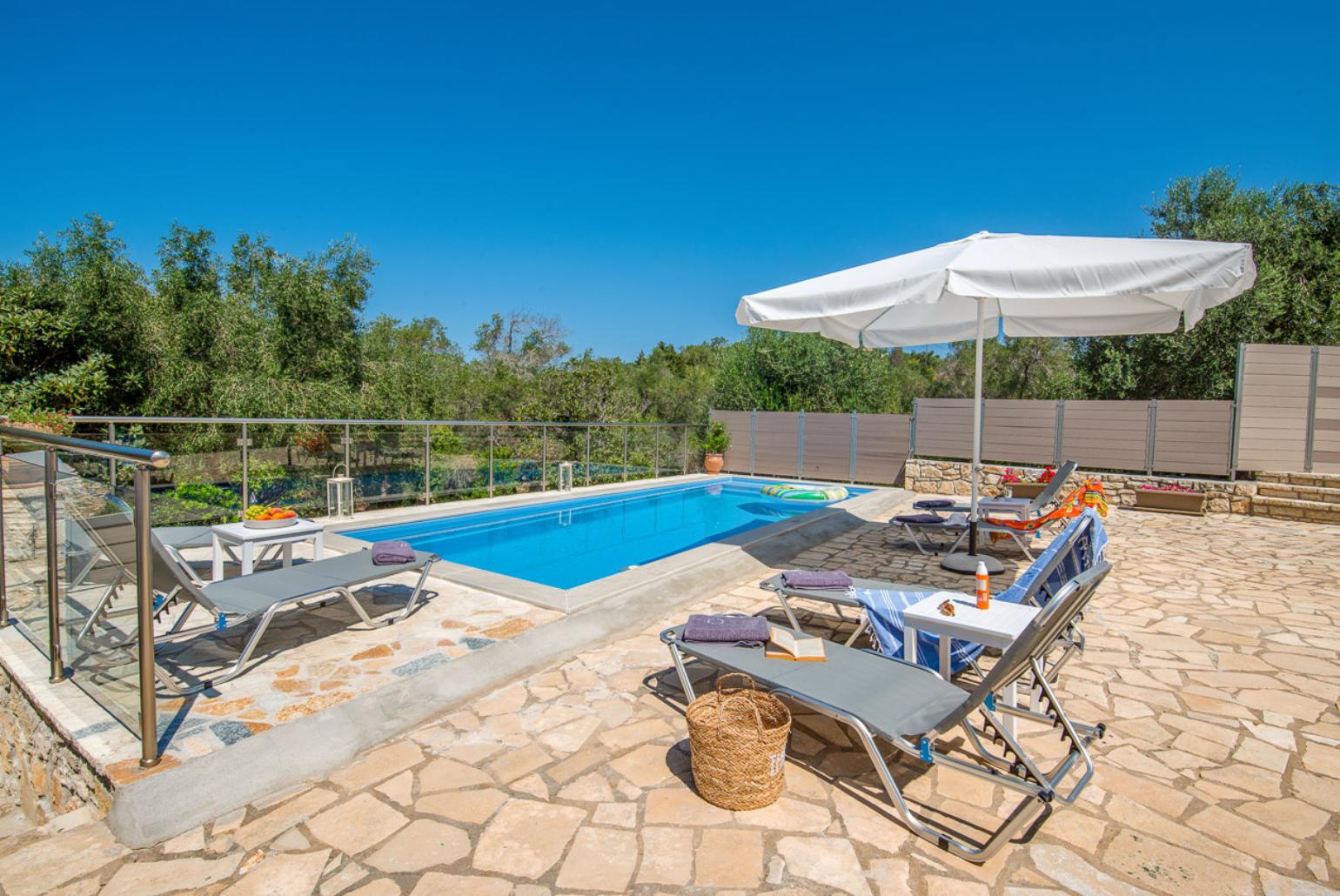 Private pool with outdoor area