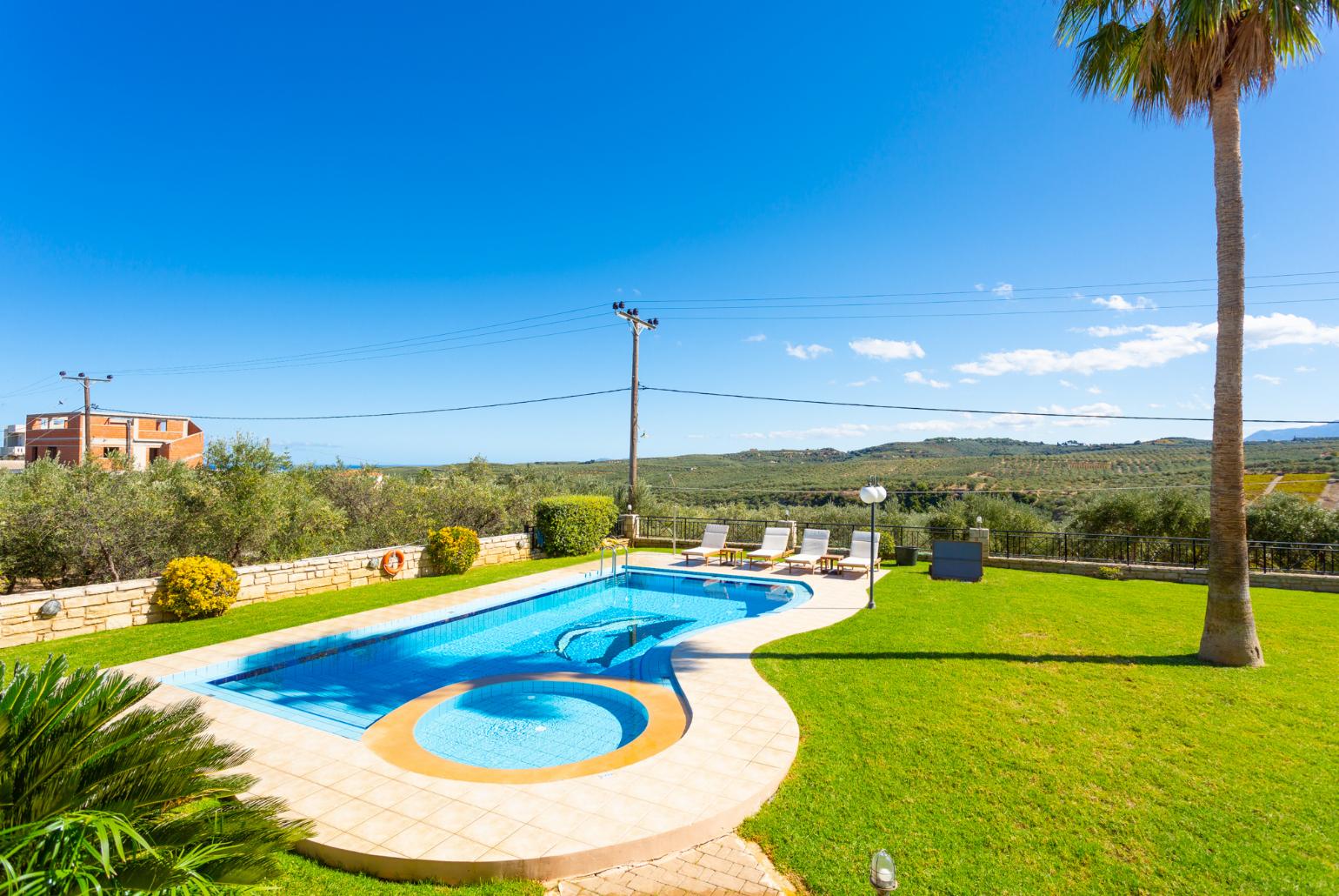 Private pool, terrace, and large garden