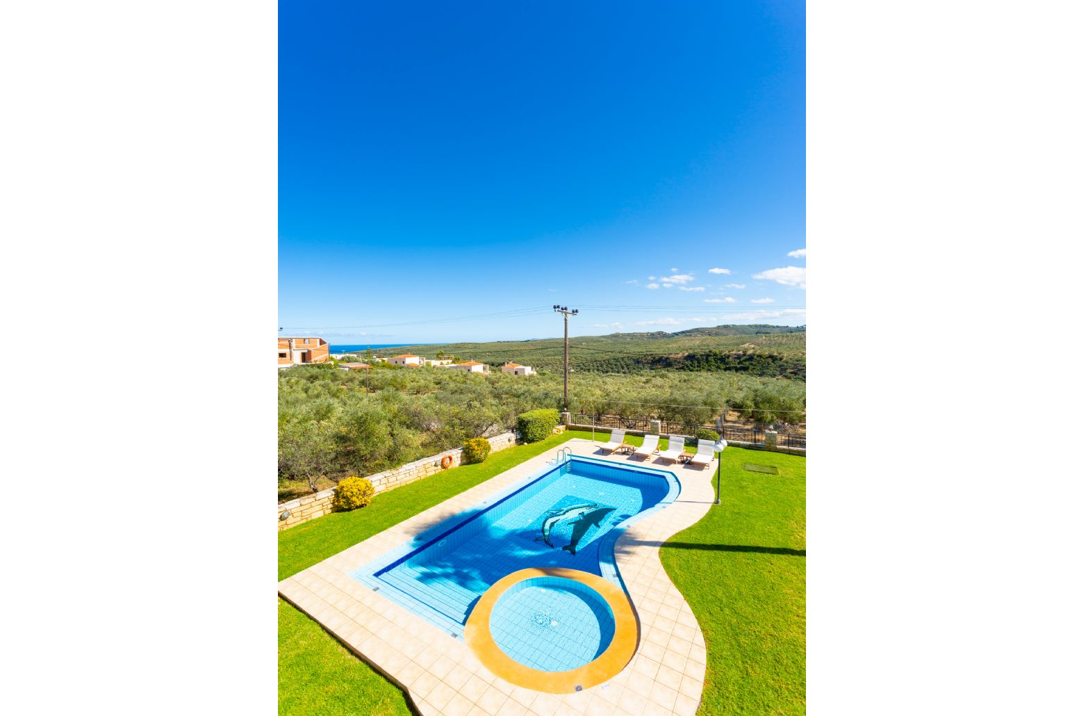 Private pool, terrace, and large garden