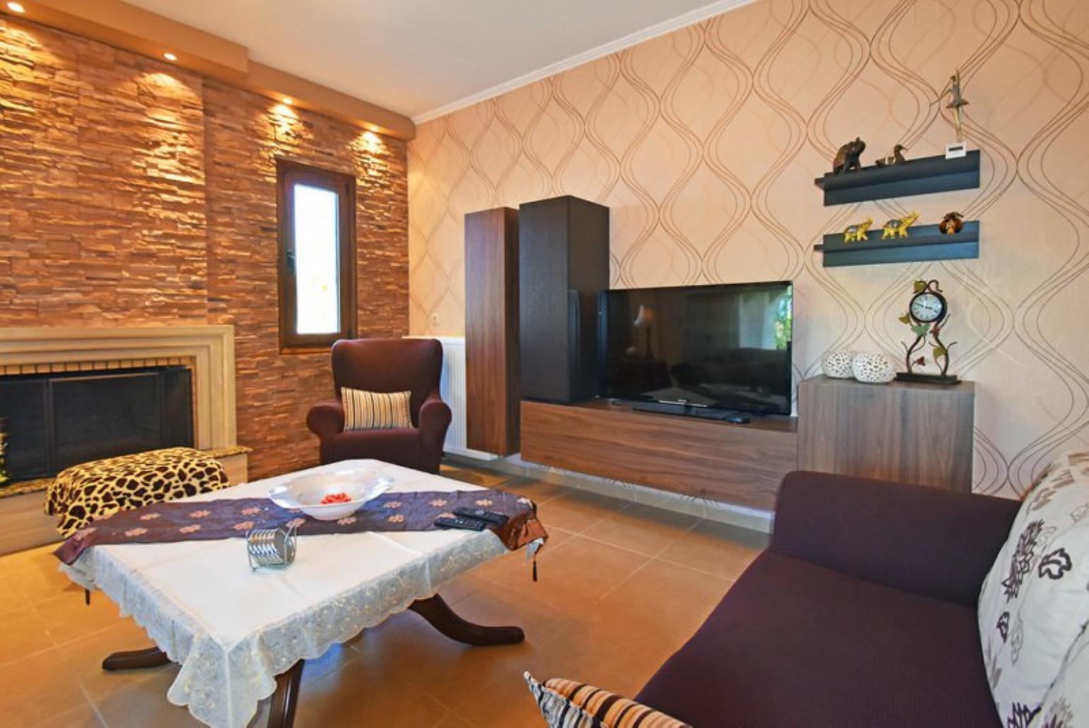 Open-plan living room with sofa