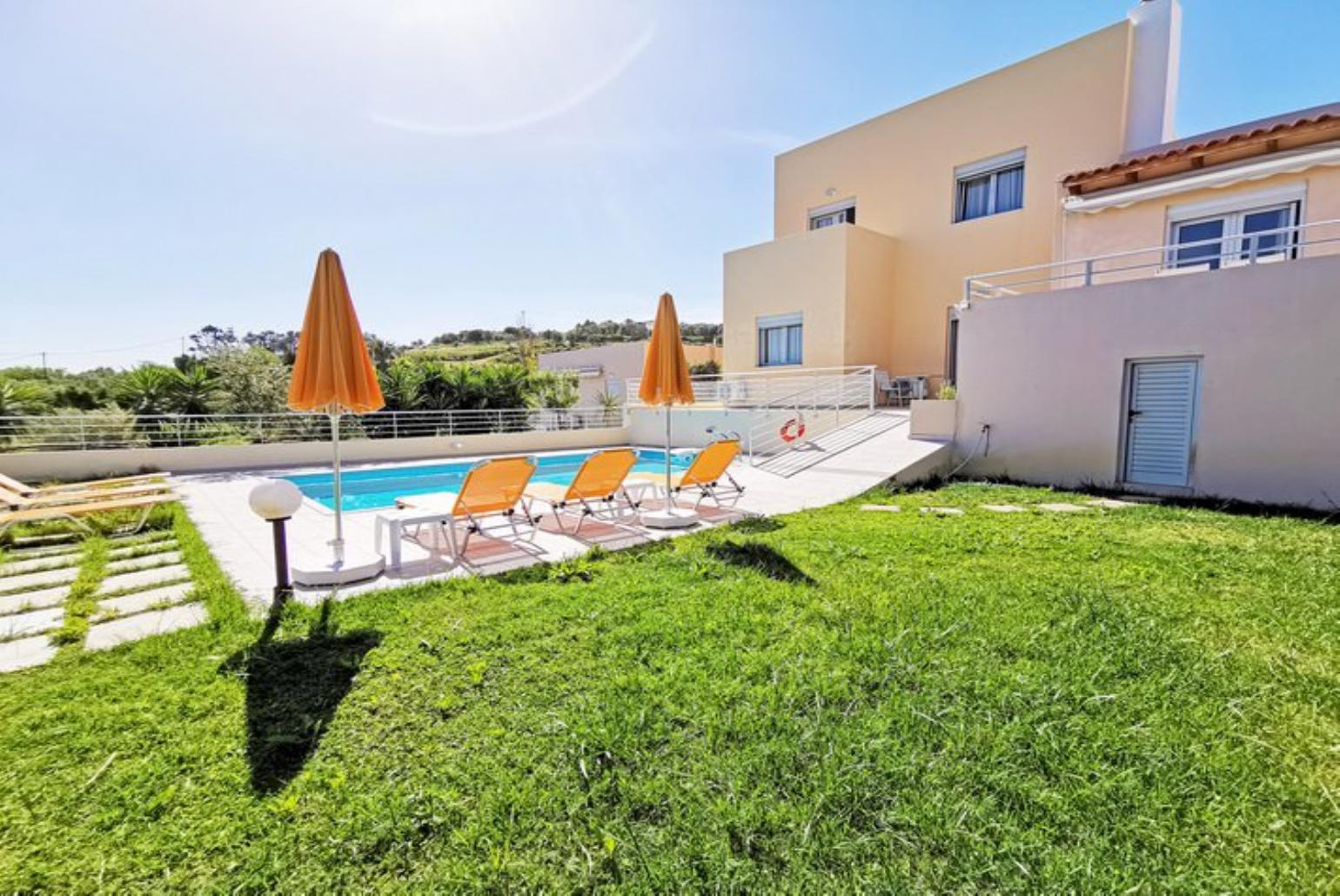 Beautiful villa with private pool, terrace, and lawn