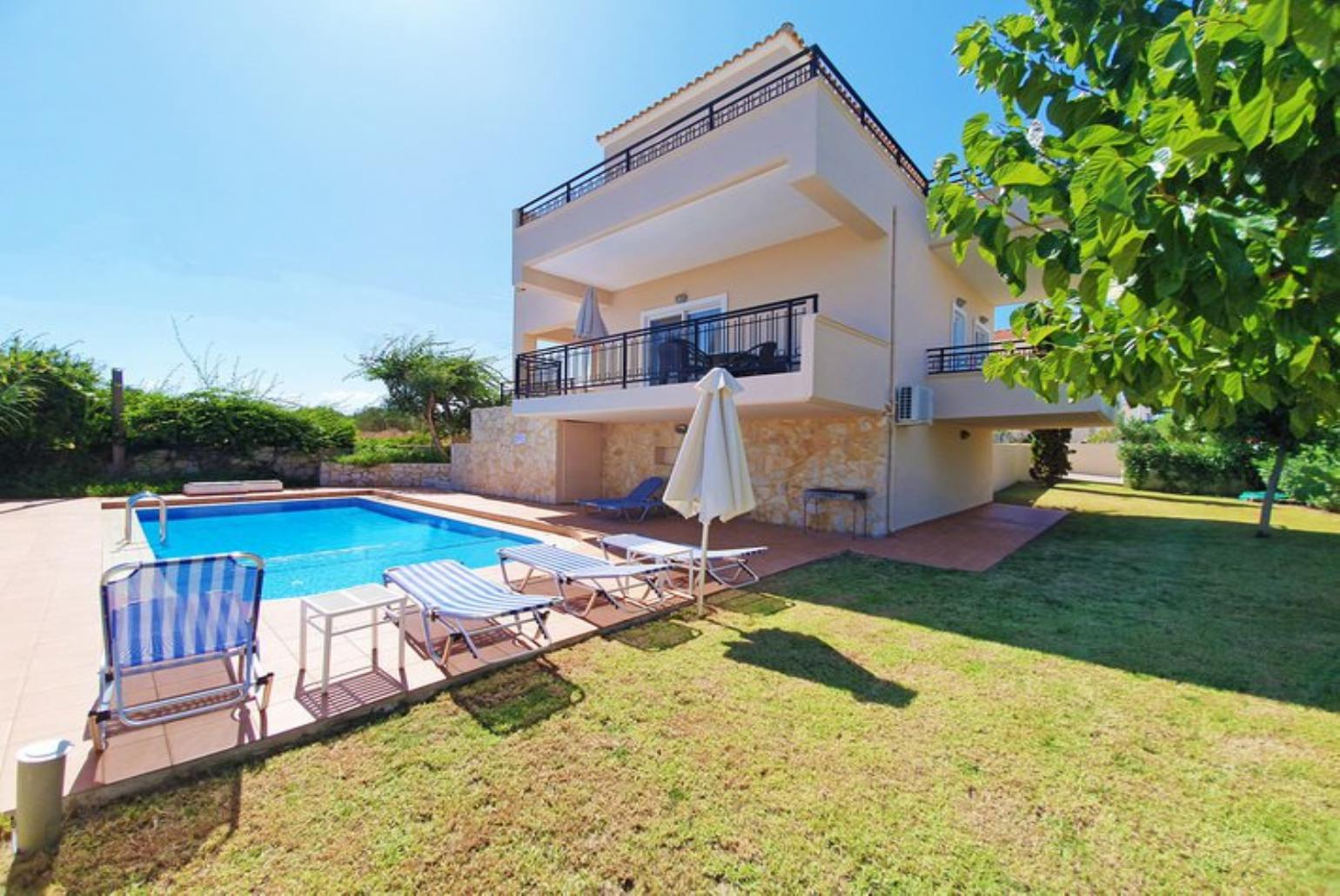 Beautiful villa with private pool, terrace, and lawn