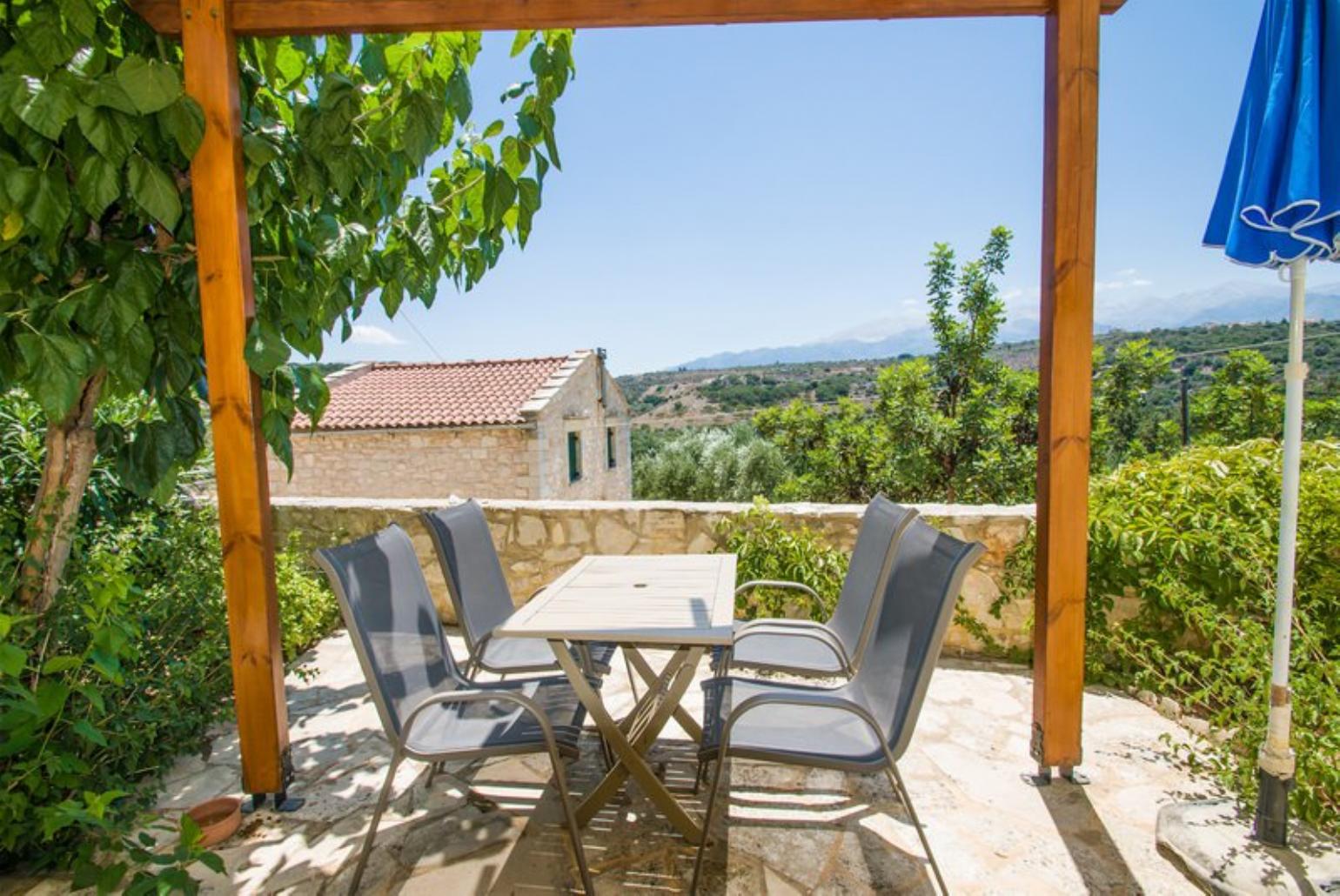 Sheltered outdoor dining 