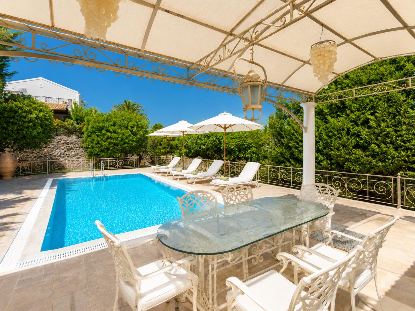 Beautiful villa with private pool, terraces, and large gardens