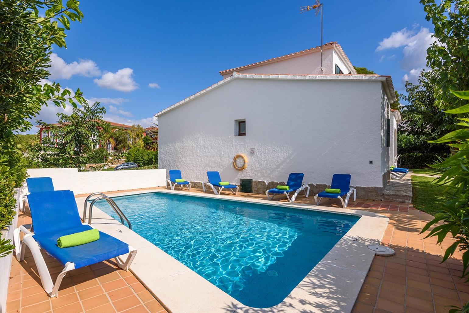 Private pool with terrace area